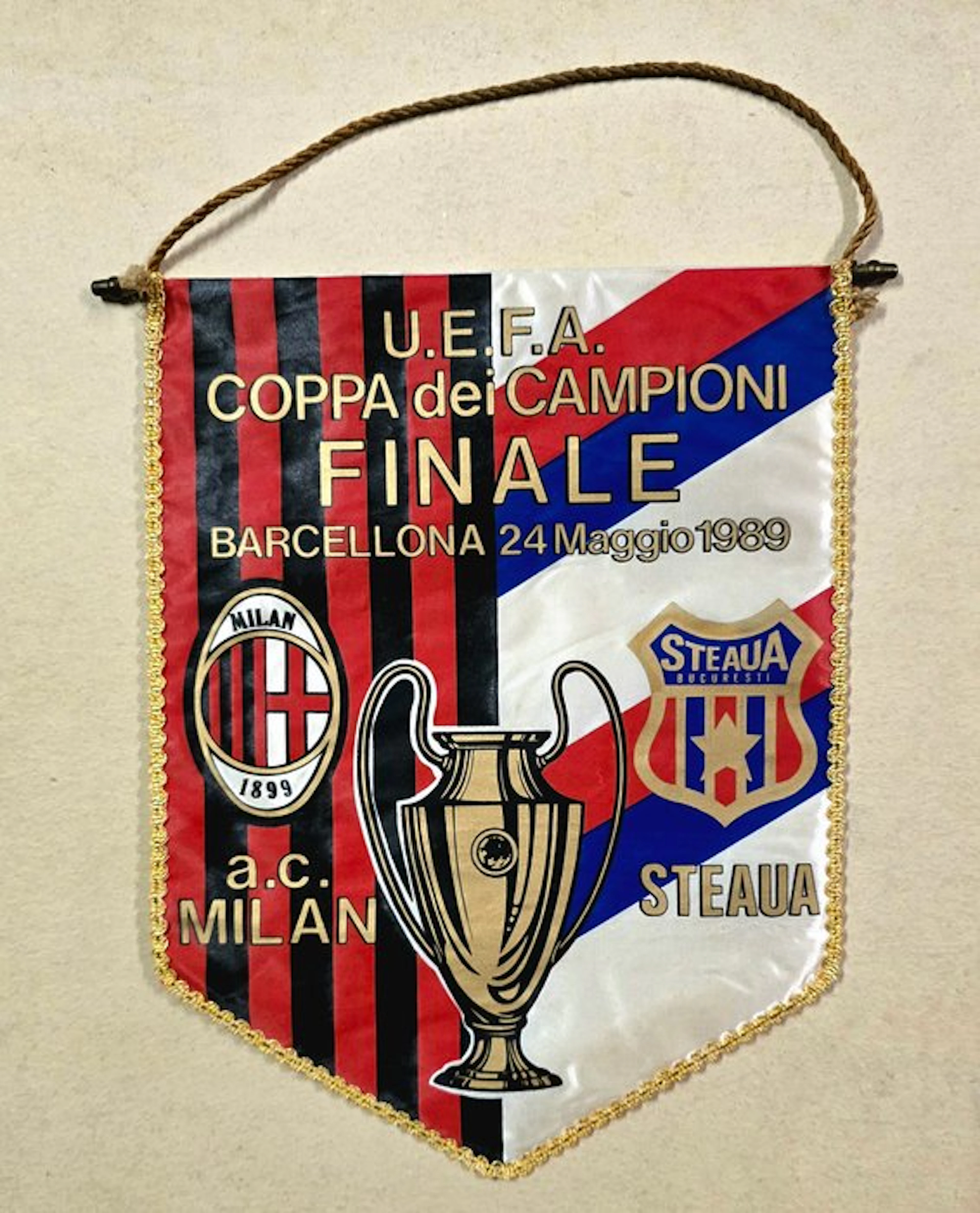 Finale Coppa dei Campioni A.C. Milan - Steaua Bucarest - 1989 - Pennant