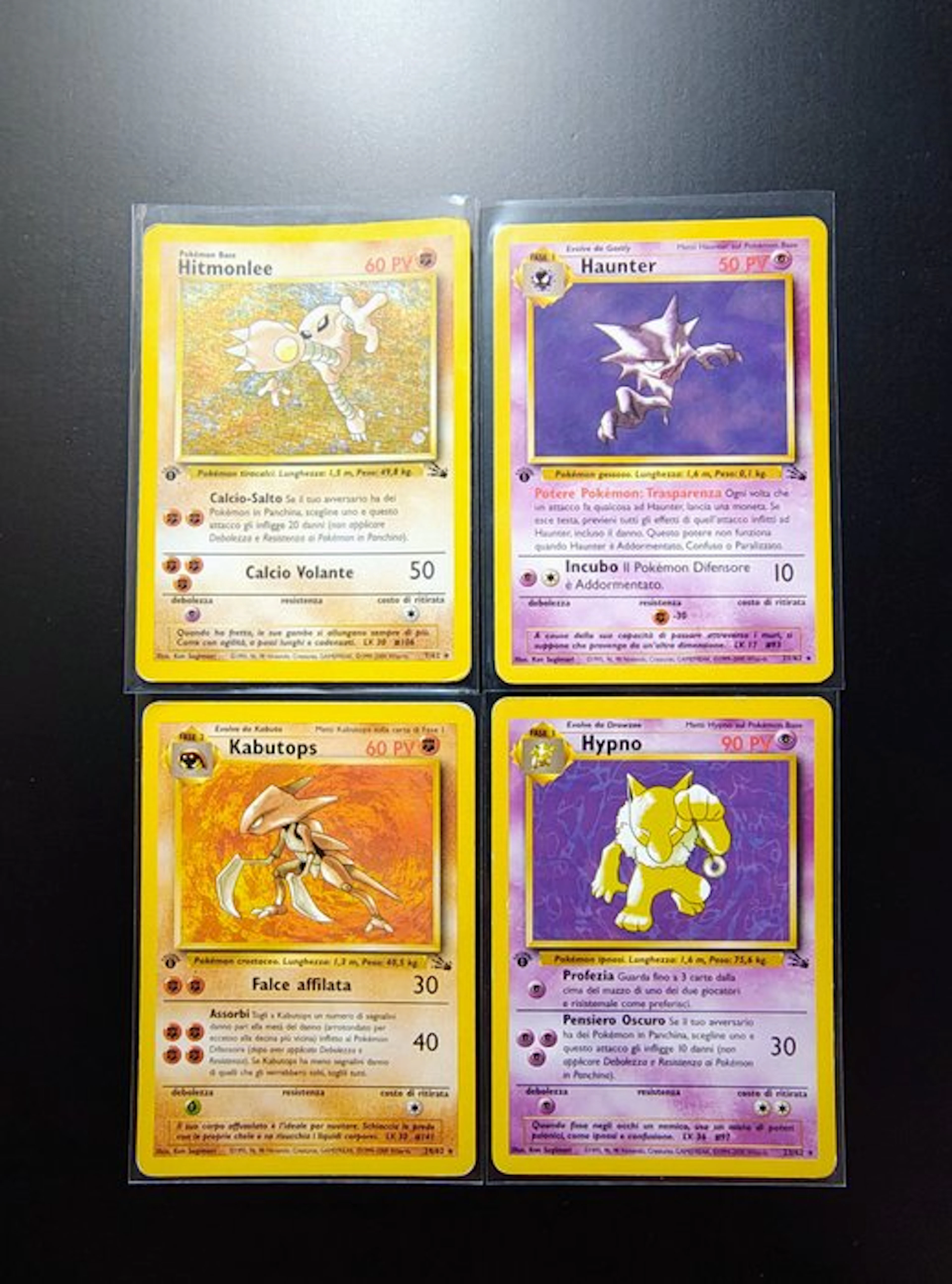 Pokémon - 4 Card - Hitmonlee Holo - Haunter Raro...