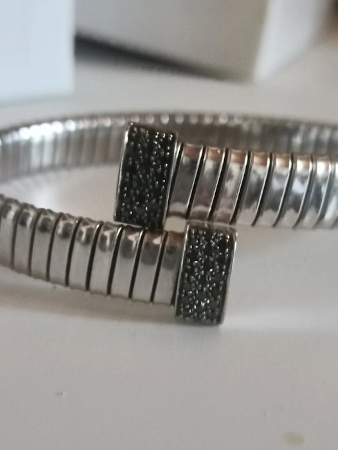 Bracelet - 18 kt. White gold Diamond (Natural) - Black diamonds