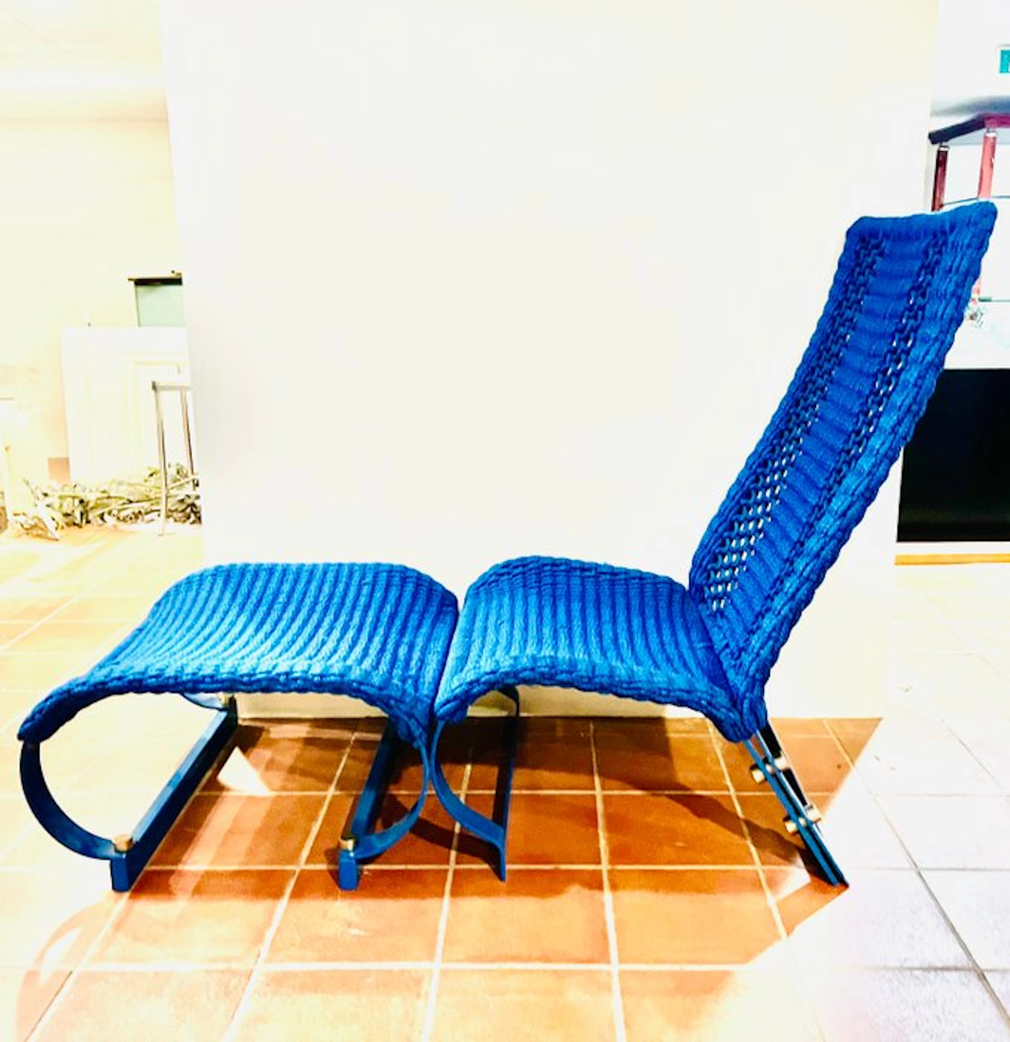 Marzio Cecchi - Chaise longue - Metal - Chaise Longue in jute