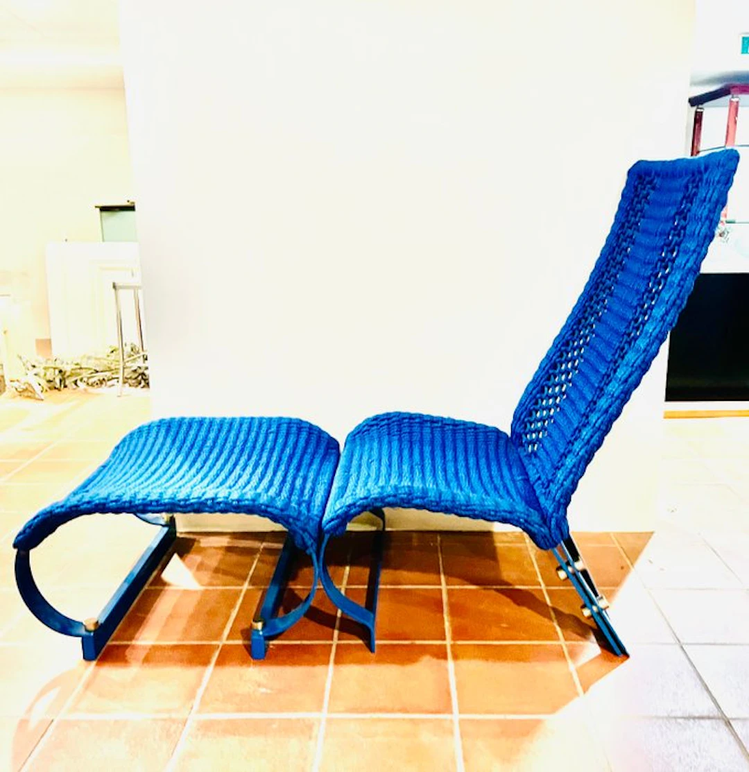Marzio Cecchi - Chaise longue - Metal - Chaise Longue in jute