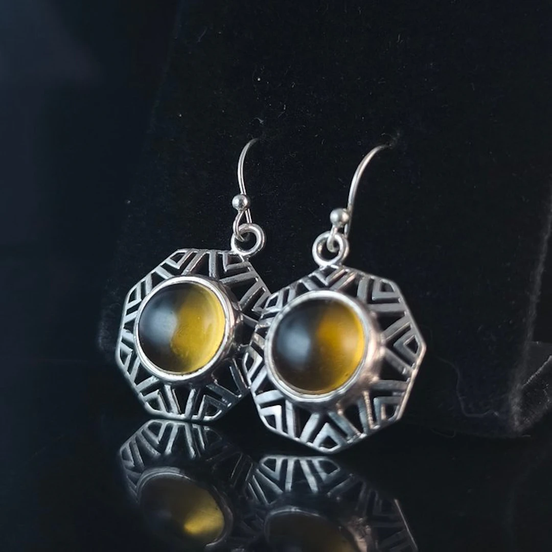 Citrine - Silver - Earrings - Magnet for Opportunities
