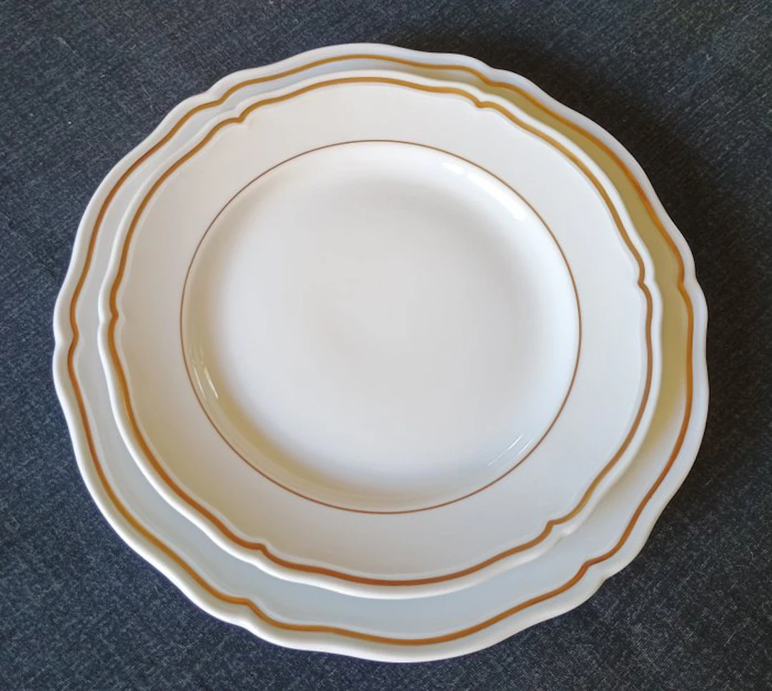 Richard Ginori - Dinner set for 12 (21) - 24kt gold - Antique Shower Crown