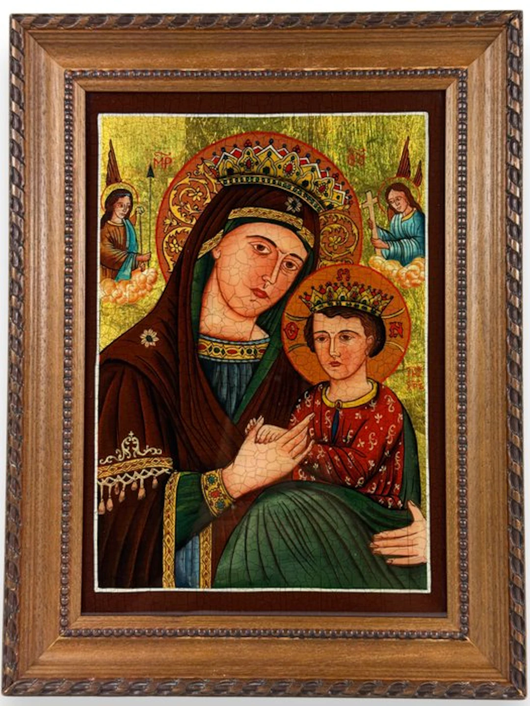 Icon - Our Lady of Perpetual Help - Painting on reverse glass - 37 x 28 cm