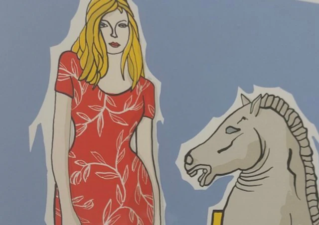 Moritz Götze (1964) - Mädchen & Antike (Pferde-Torso)