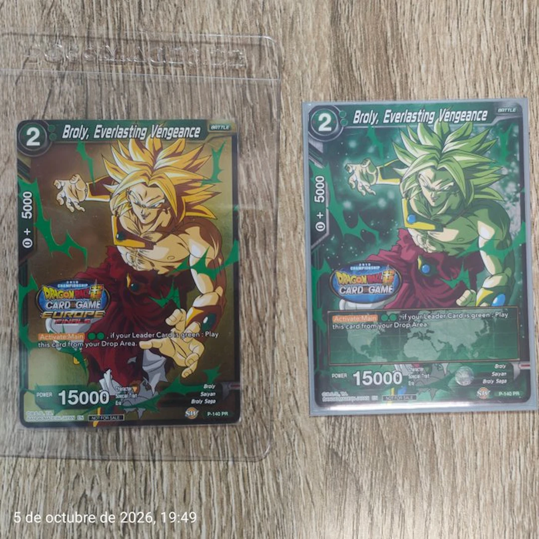 Bandai - 2 Card - Dragon Ball - Broly P-140 PR Promo card