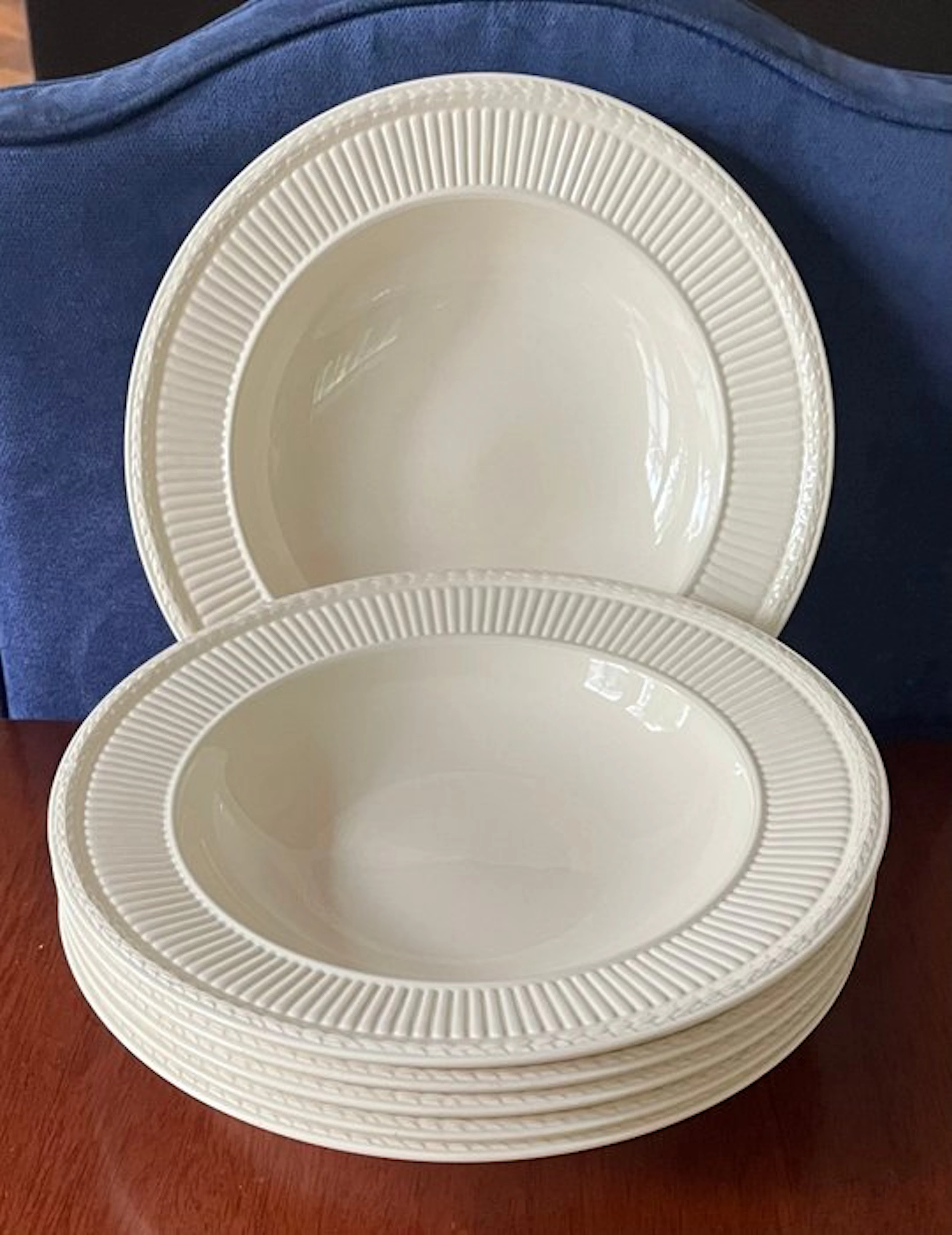 Wedgwood - Dinner service (6) - Edme - Pottery - 6 large pasta plates