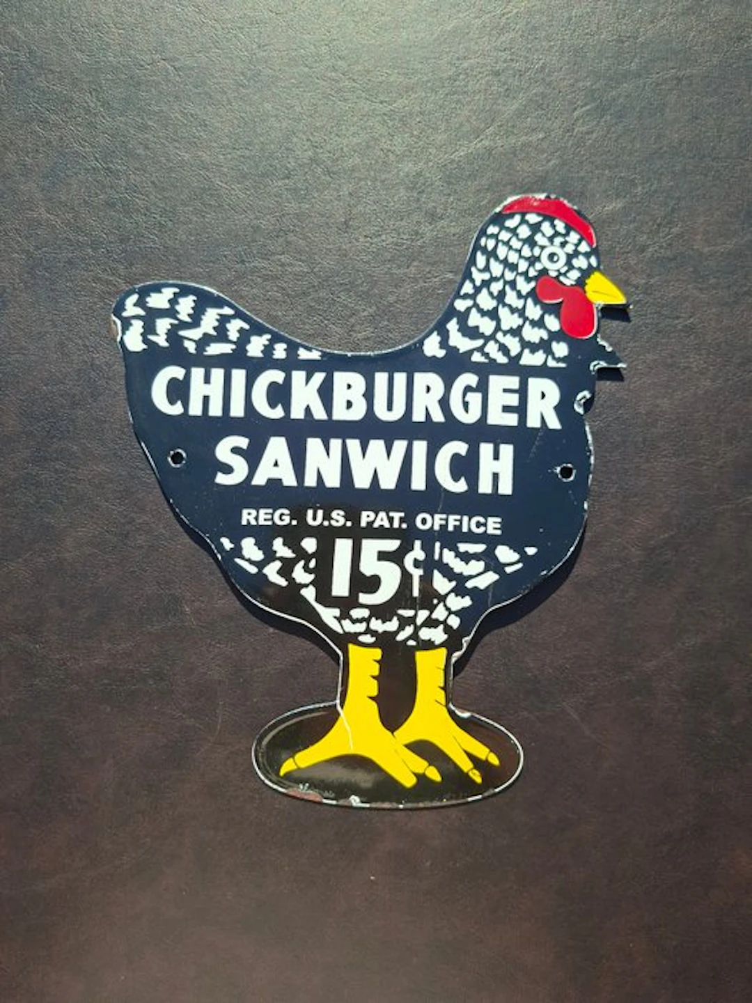 CHICKBURGER SANWICH - Enamel sign - Enamel