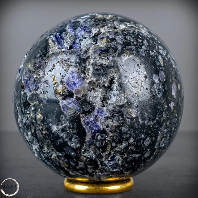 Natural sphalerite sphere with crystalline inclusions- 375.11 g