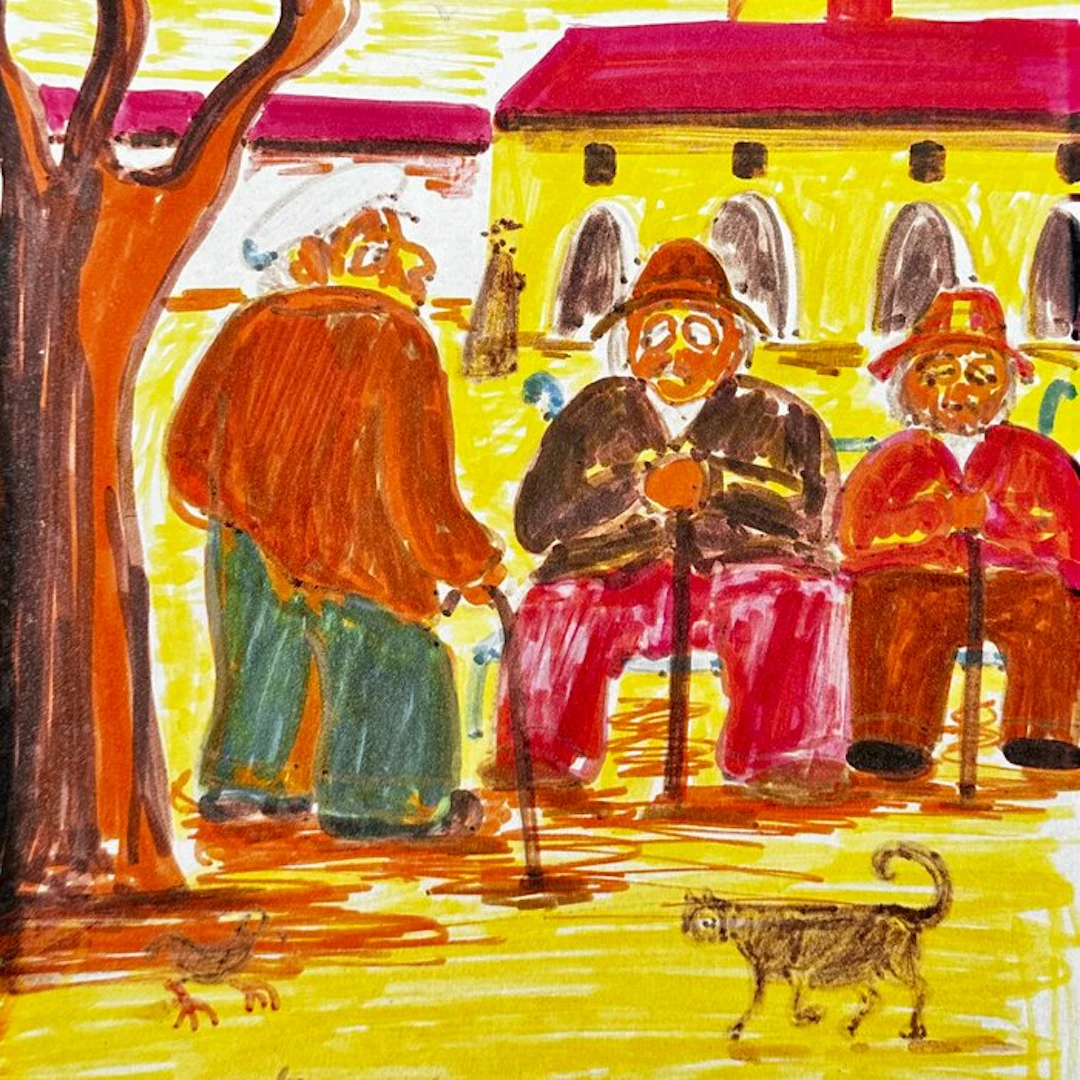 Udo Toniato (1930-2011) - Sur la place du village - NO RESERVE