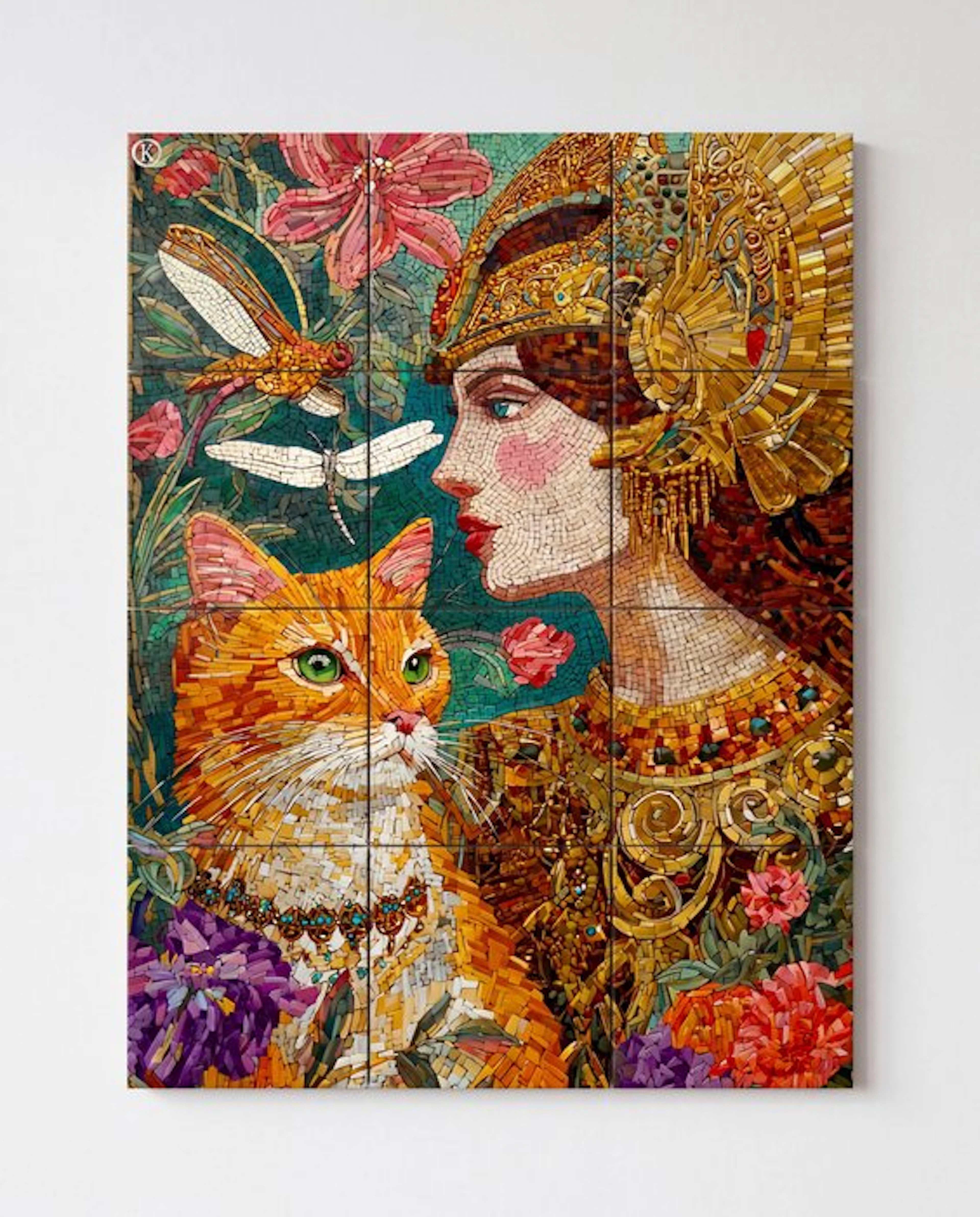 Kleury.art - [XL Ceramic Tiles Composition] "The Empress...