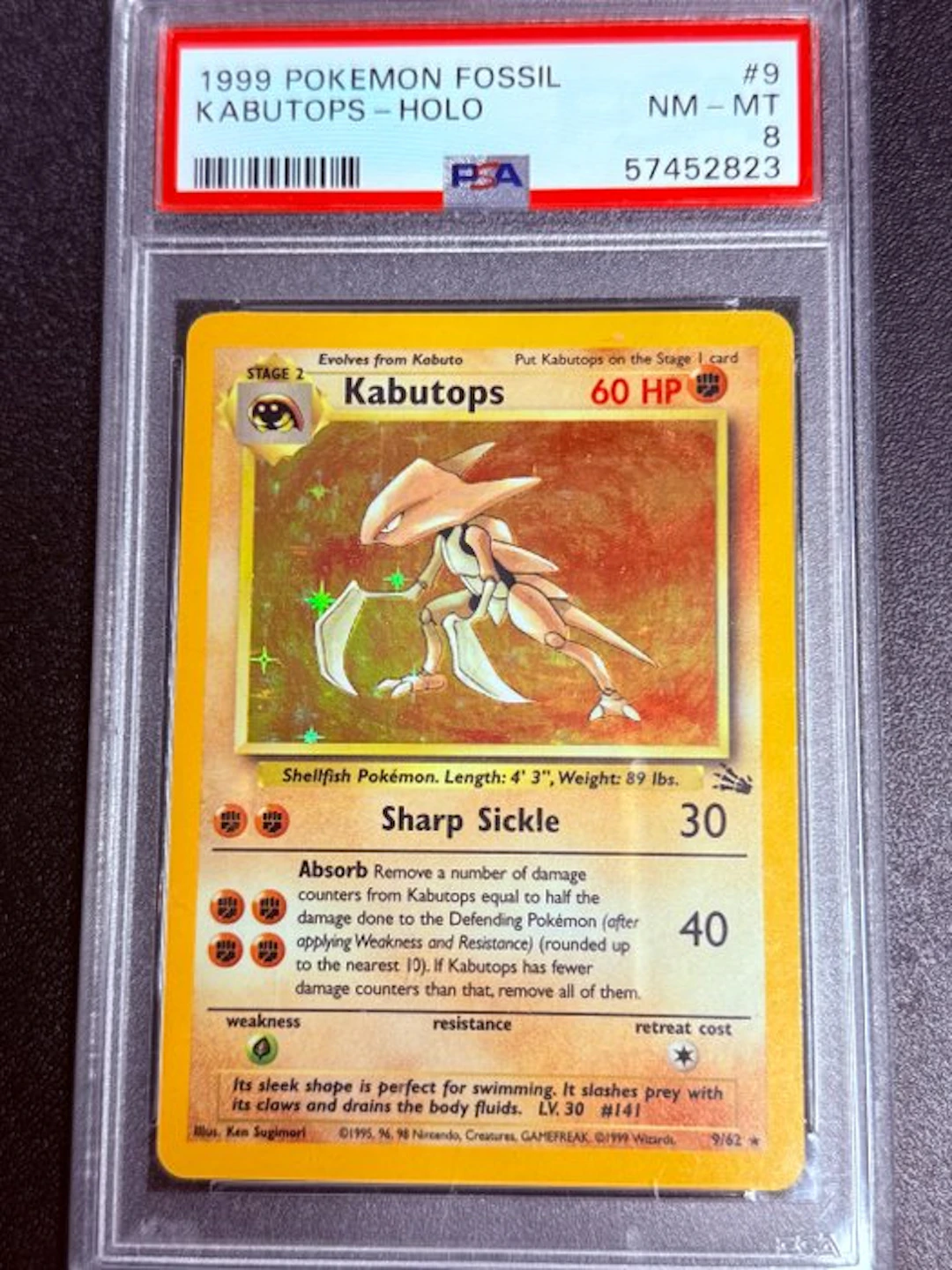 Pokémon - 1 Graded card - Kabutops #9 Foil - PSA 8 - Various sets
