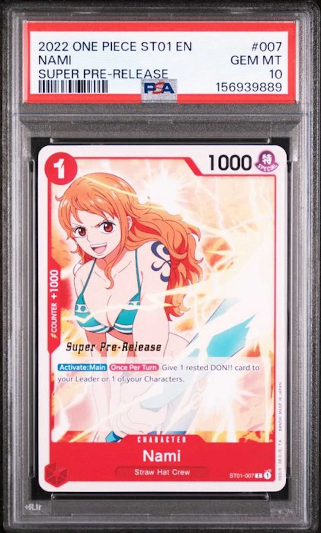 Bandai - 1 Graded card - One Piece - PSA 10 GEM MINT 2022...
