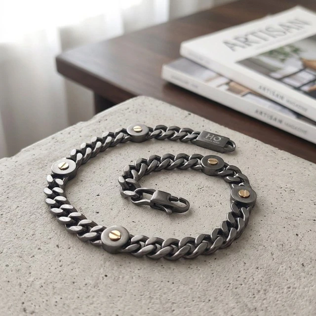 18 kt. - Steel, Yellow gold - Bracelet - Italian Manufacturing