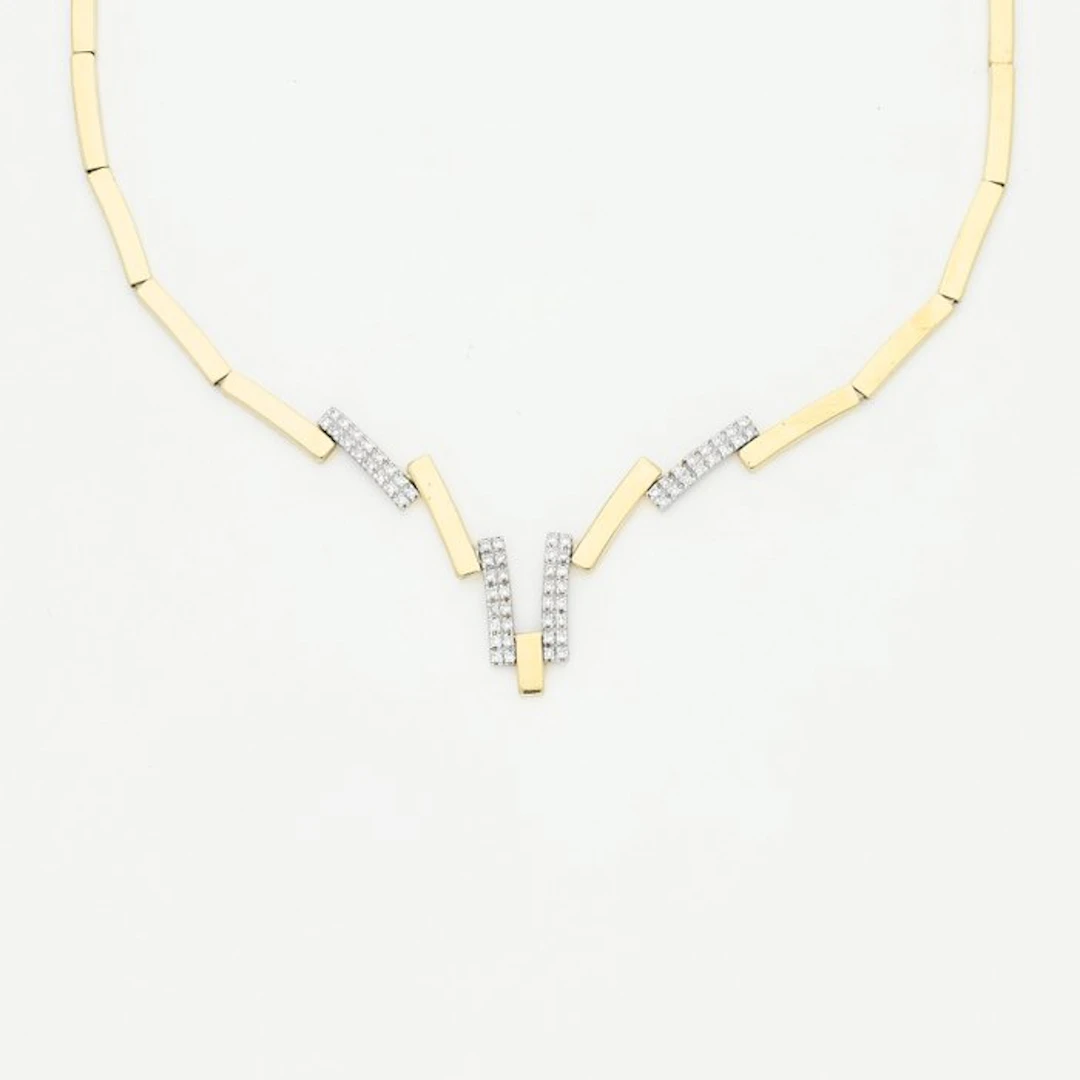 Necklace - 14 kt. Yellow gold Diamond (Natural)