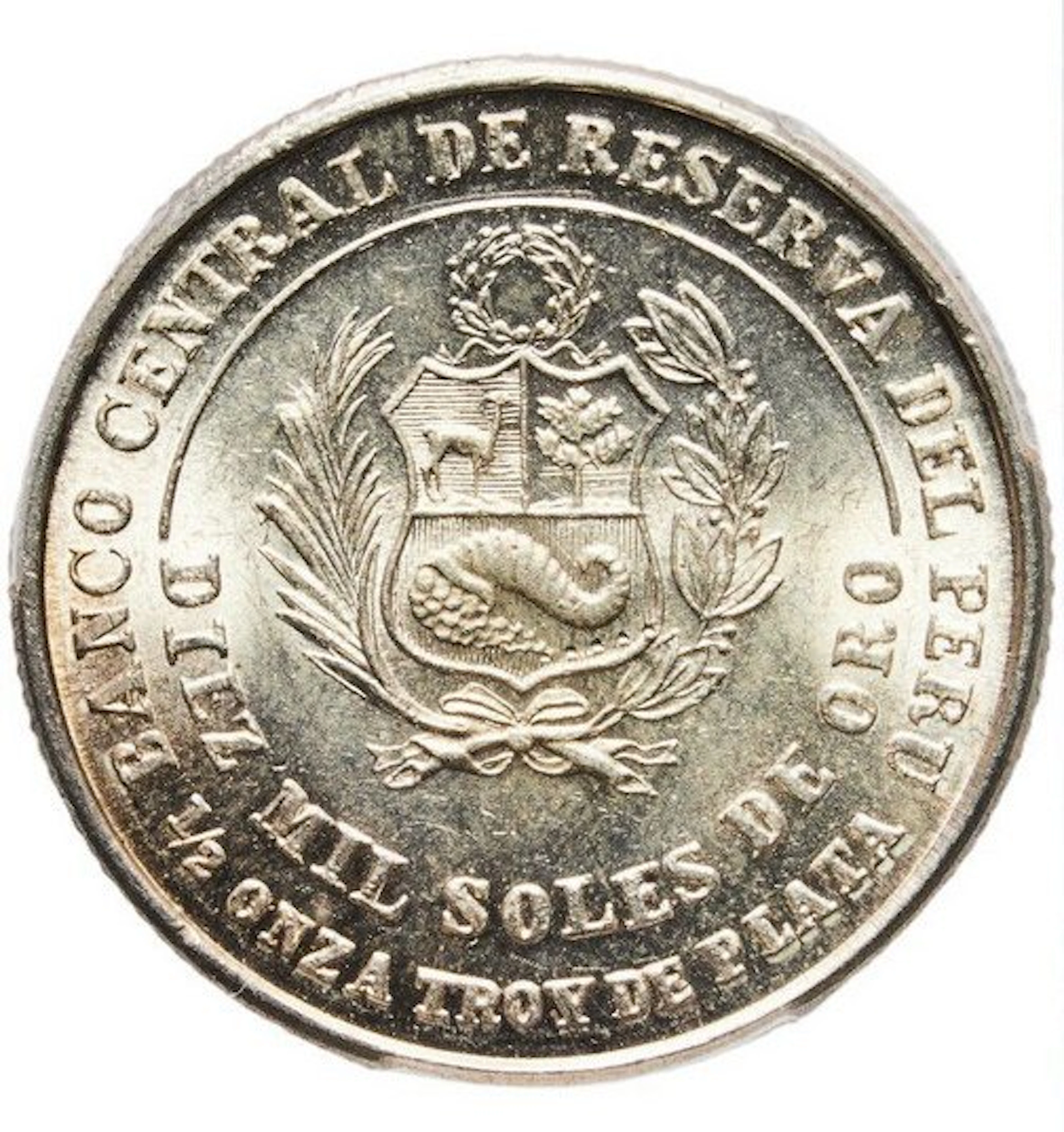 Peru. 10.000 Soles 1982 - PCGS MS63