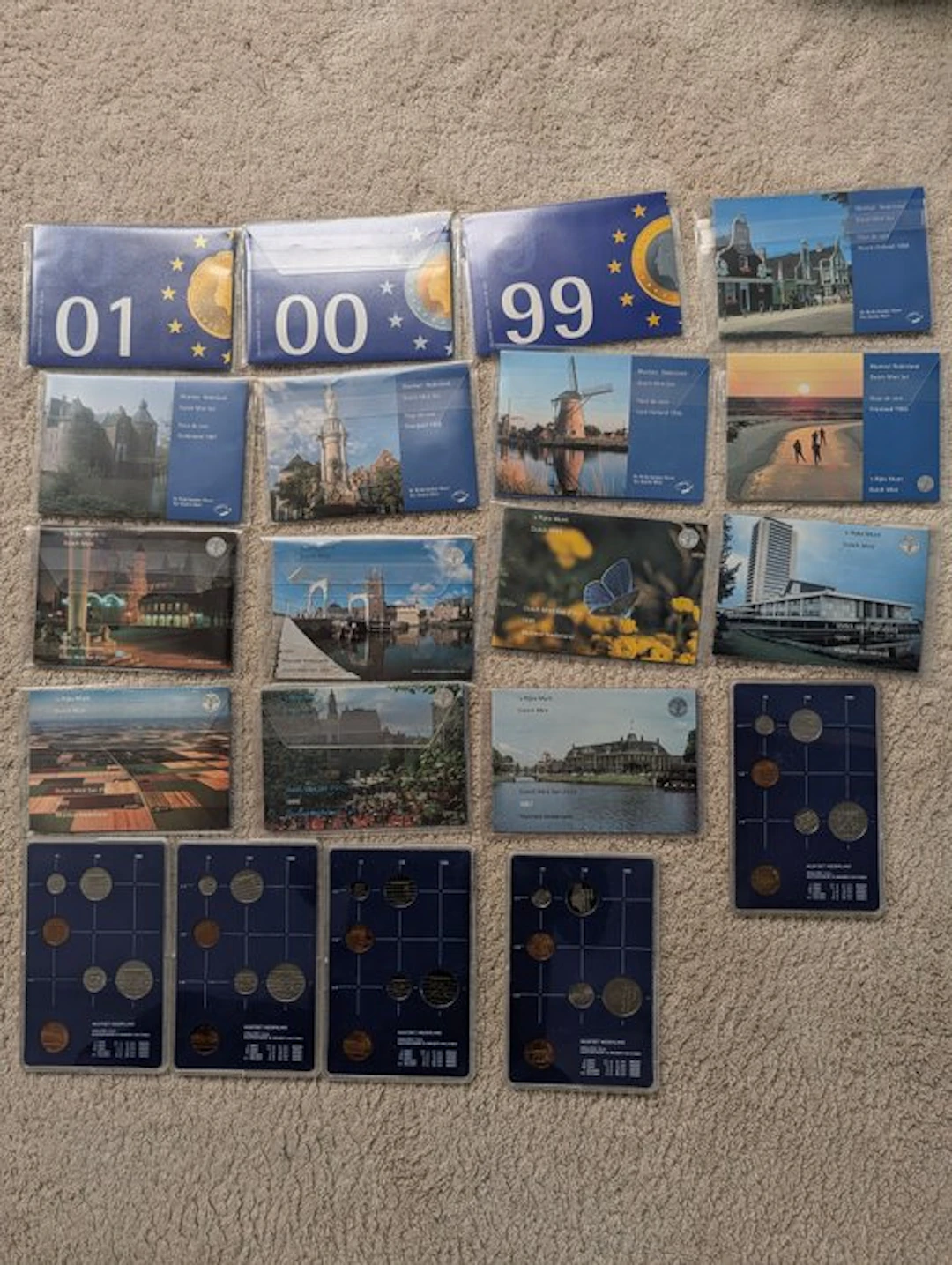Netherlands. Mint Set 1982 tm 2001, 20 stuks (No reserve price)