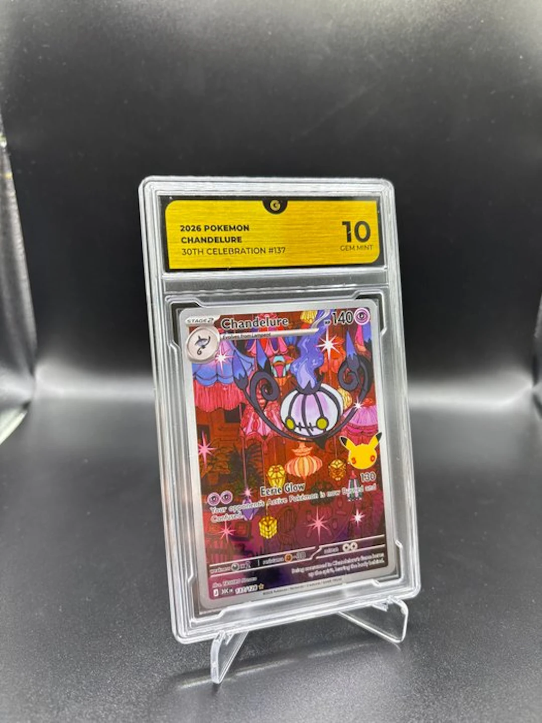 Pokémon - 1 Graded card - Chandelure 137 30TH Anniversary - GG 10