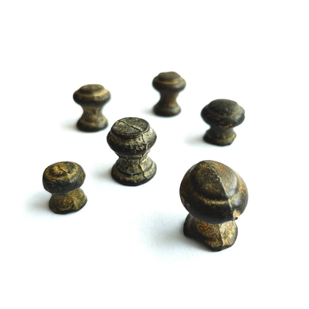 Ancient Indochinese, Burmese or Siamese Bronze Opium Weights - 16 mm