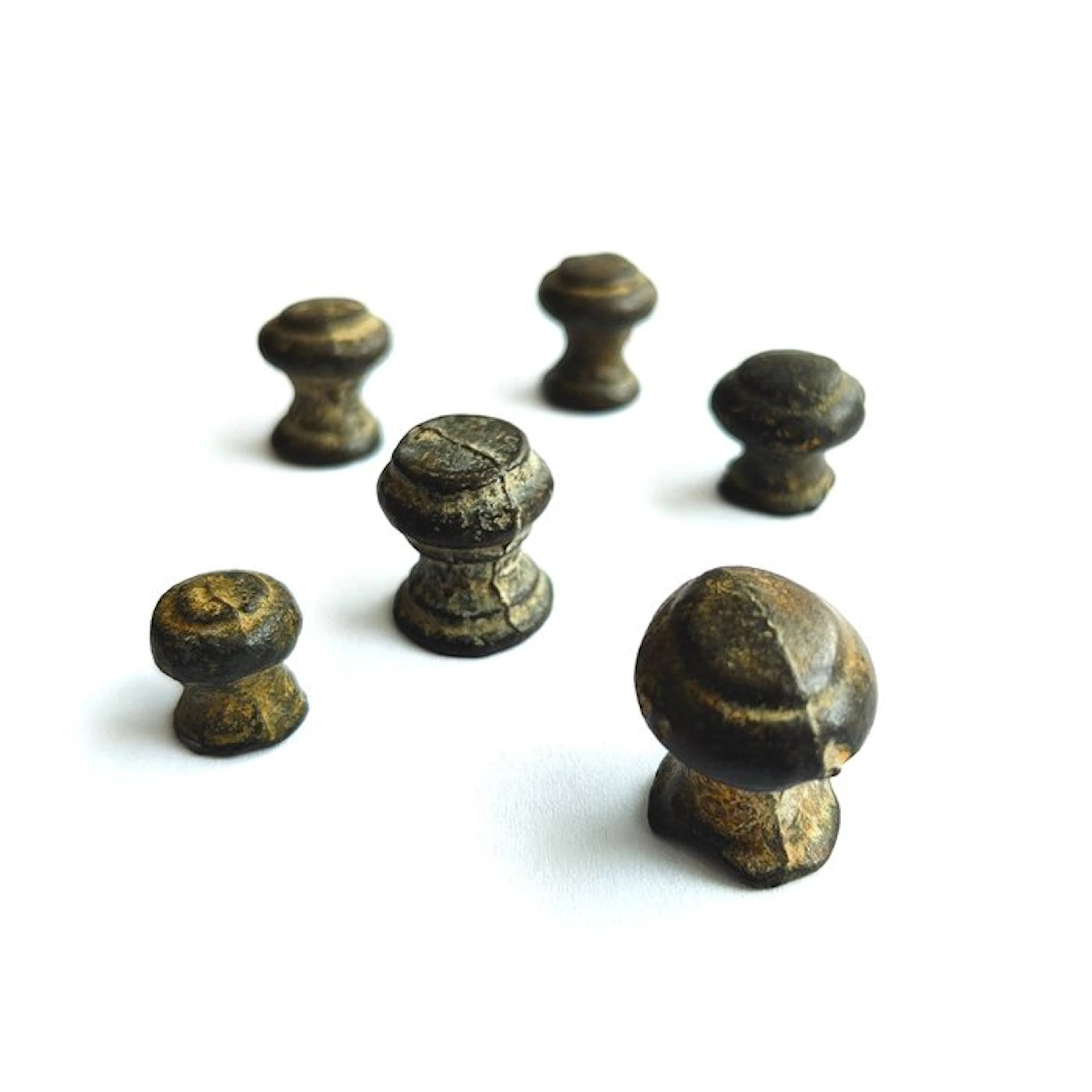 Ancient Indochinese, Burmese or Siamese Bronze Opium Weights - 16 mm