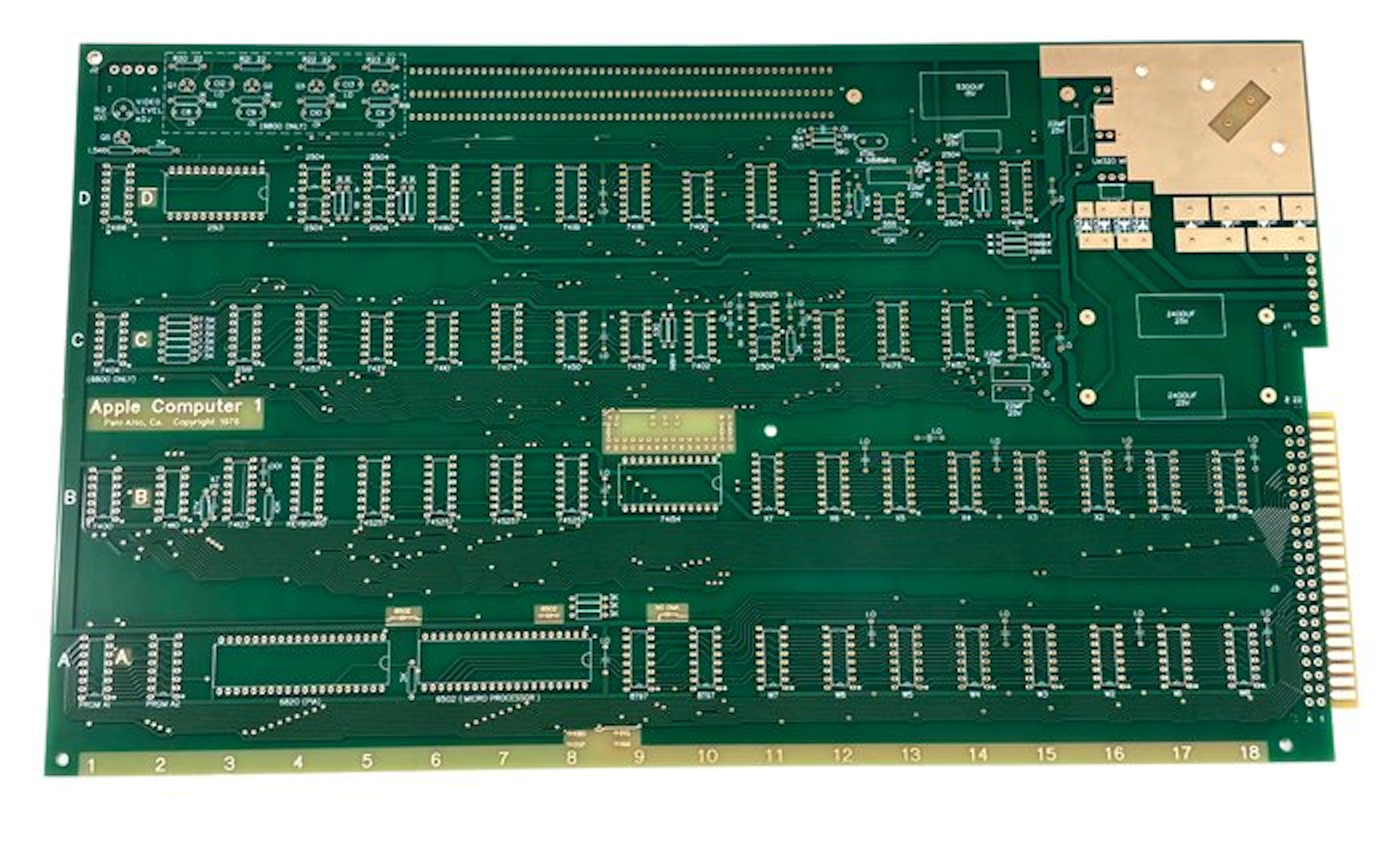 Apple - Apple-1 Replica Motherboard – Museum-Quality 1:1...
