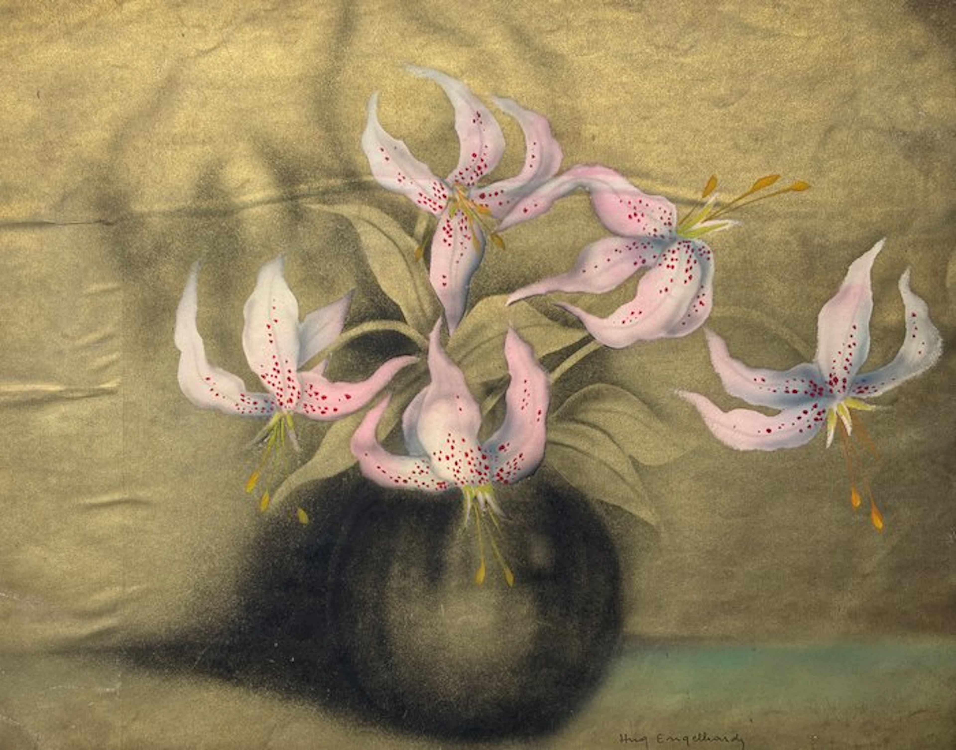Hug Engelhard (actif vers 1920) - Nature morte aux fleurs...