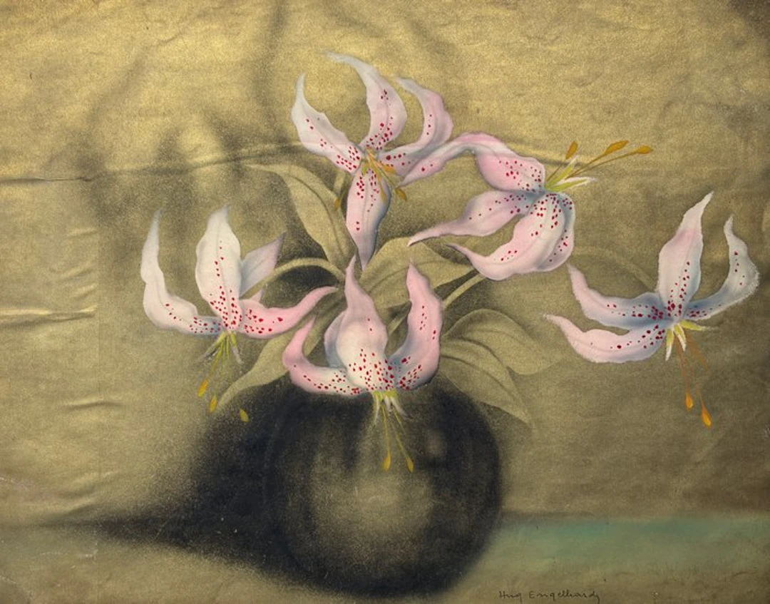 Hug Engelhard (actif vers 1920) - Nature morte aux fleurs...