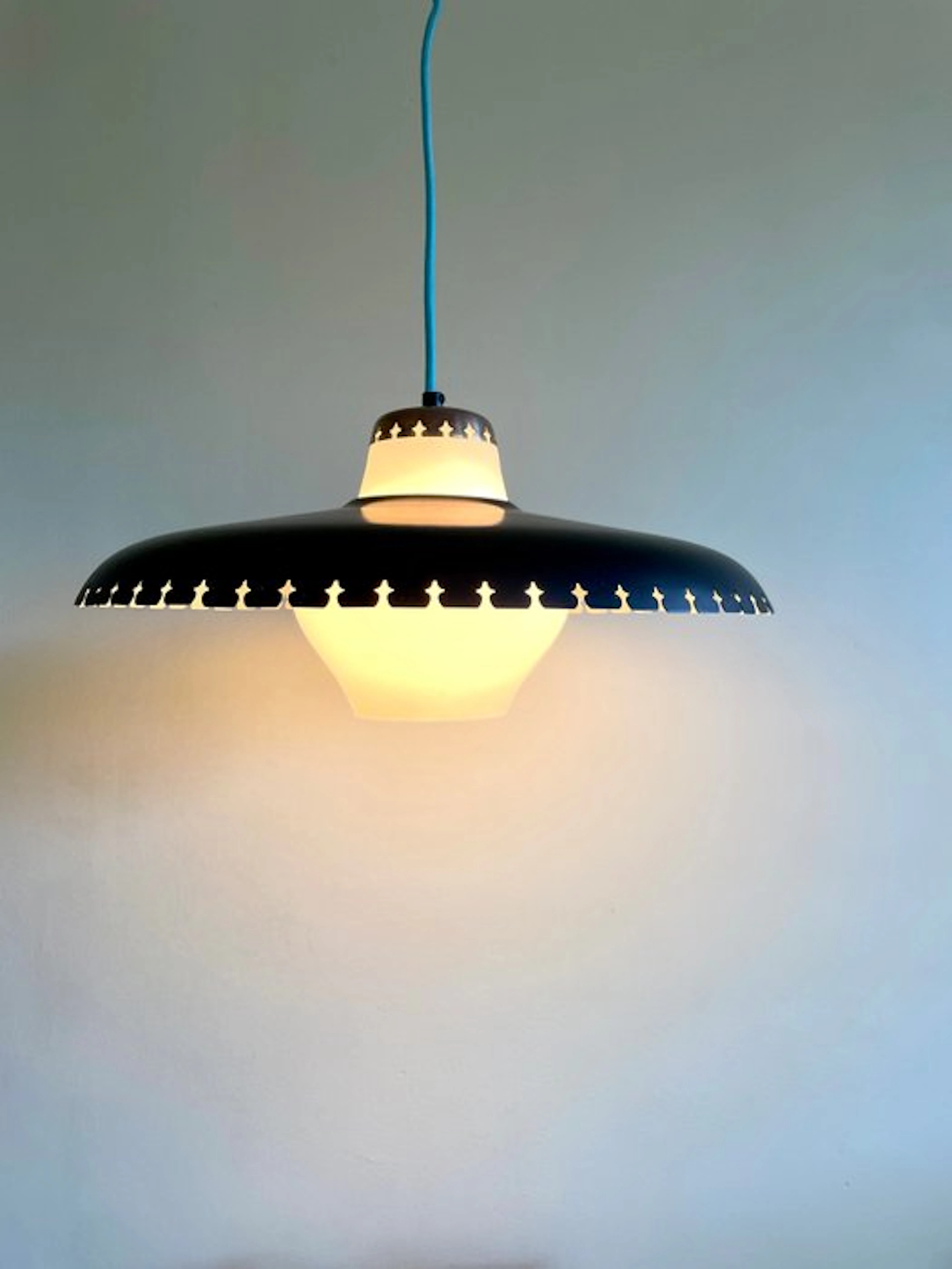 Lyfa - Hanging lamp - Brass, Aluminium - Vintage Danish Lamp