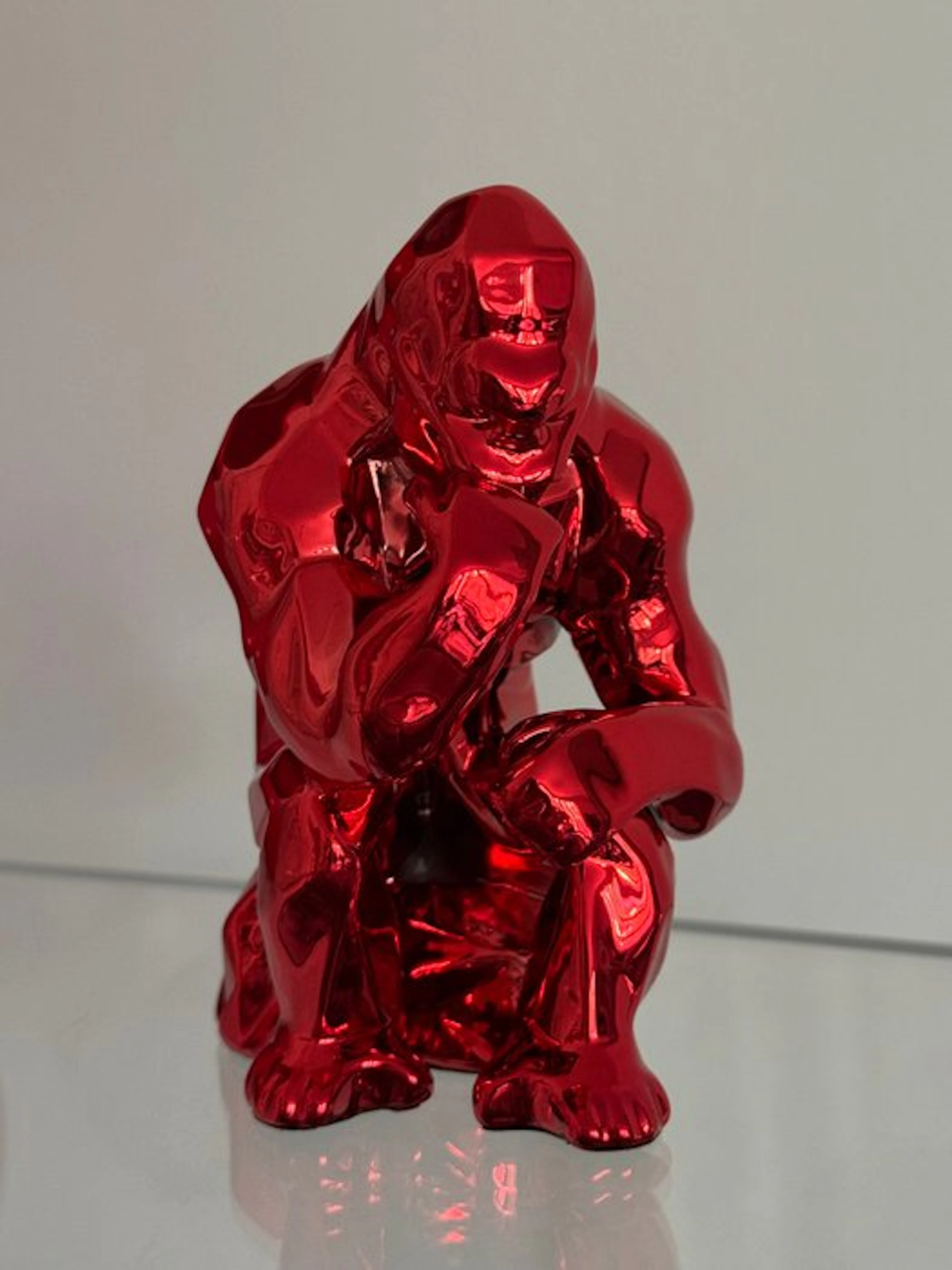 Richard Orlinski (1966) - Kong Penseur Spirit (Red Edition)