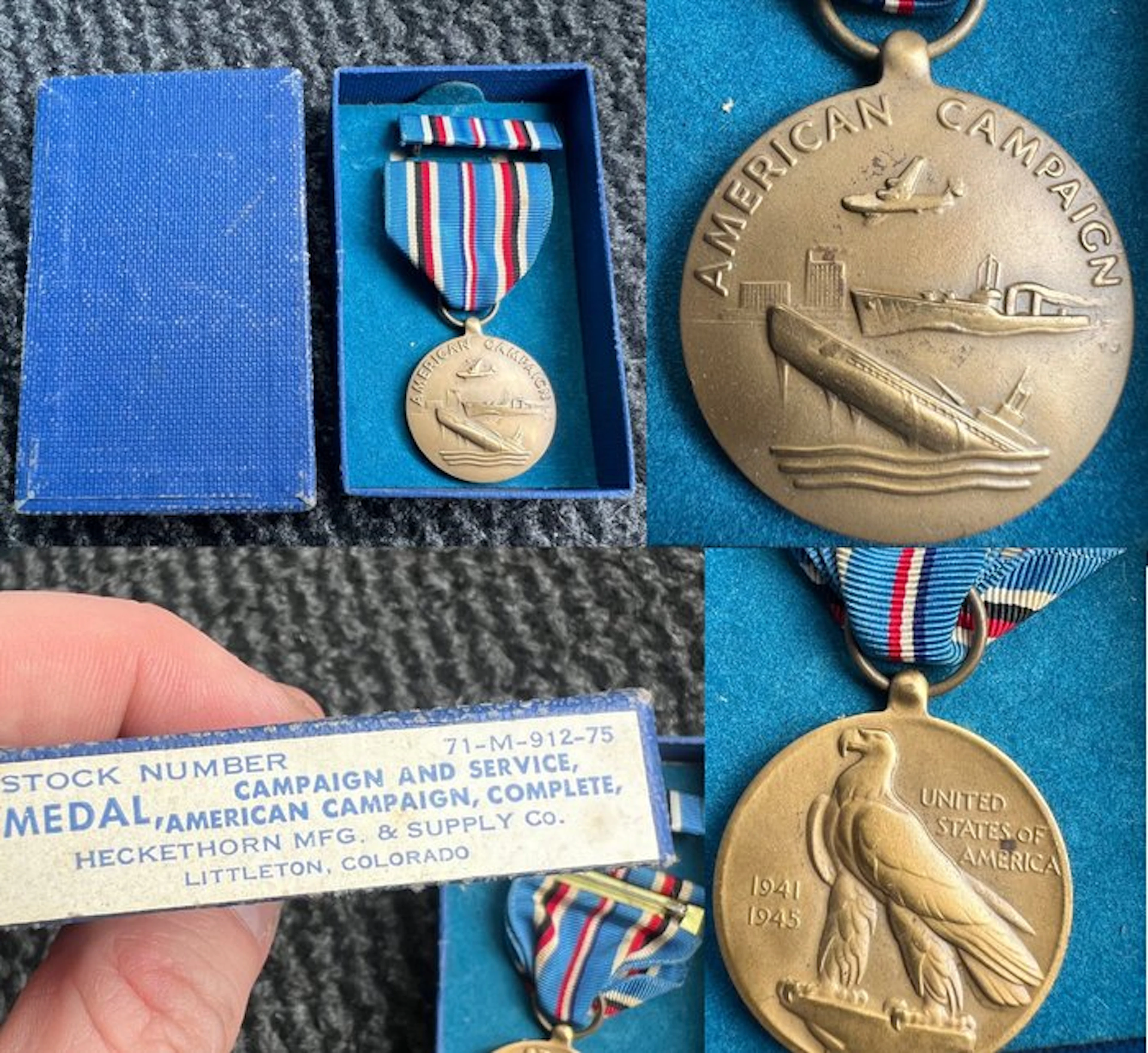 United States - Medal - US WW2 WW2 American Campaign...