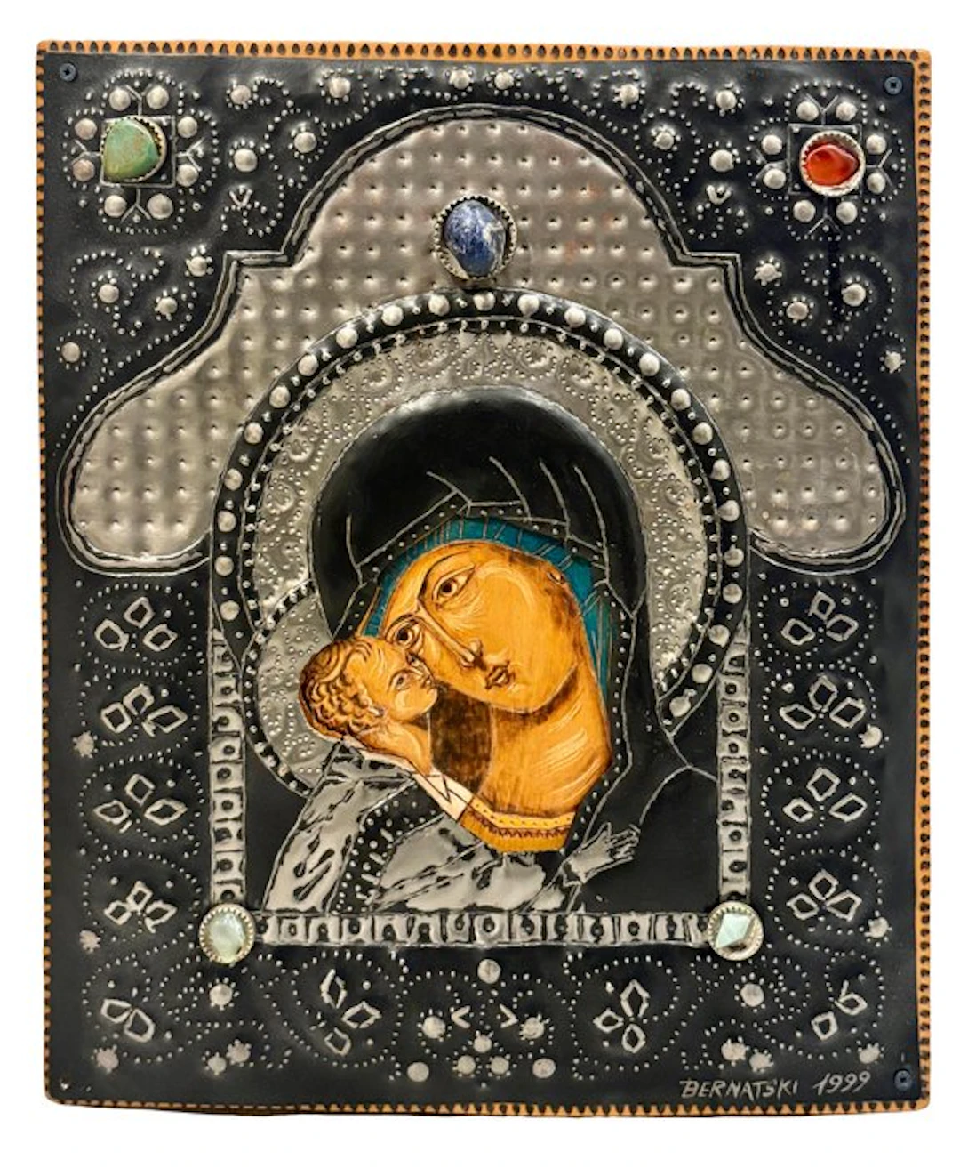 Icon - Mother of God - Wood, Metal