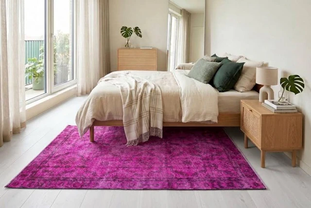 No reserve! Bright pink vintage - Rug - 205 cm - 110 cm...