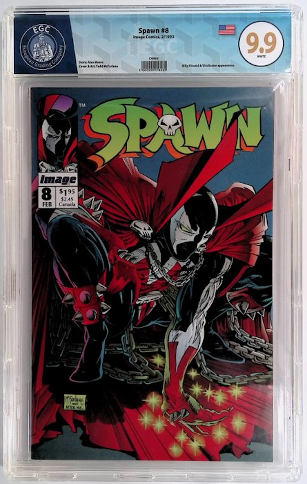 Spawn #8 - EGC 9.9 - 1 Graded comic - First edition - 1993