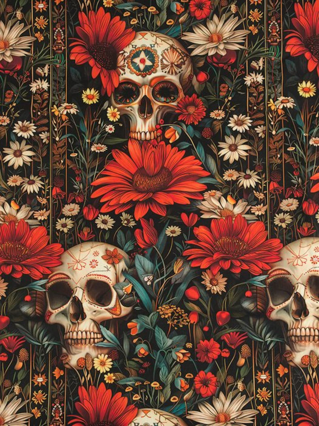 TexStilArt - CALAVERA - Exclusive 100% cotton premium...