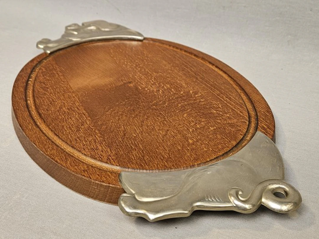 Shelf - Wood and metal alloying. - Vintage BMF Serving Board