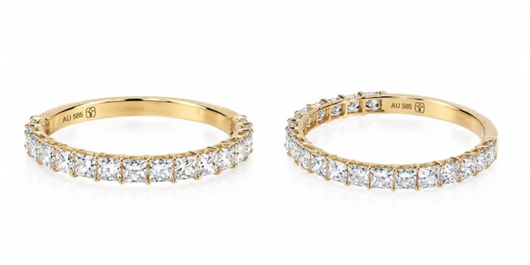 No reserve price - Ring - 14 kt. Yellow gold - 1.07ct. tw. Diamond (Lab-grown)