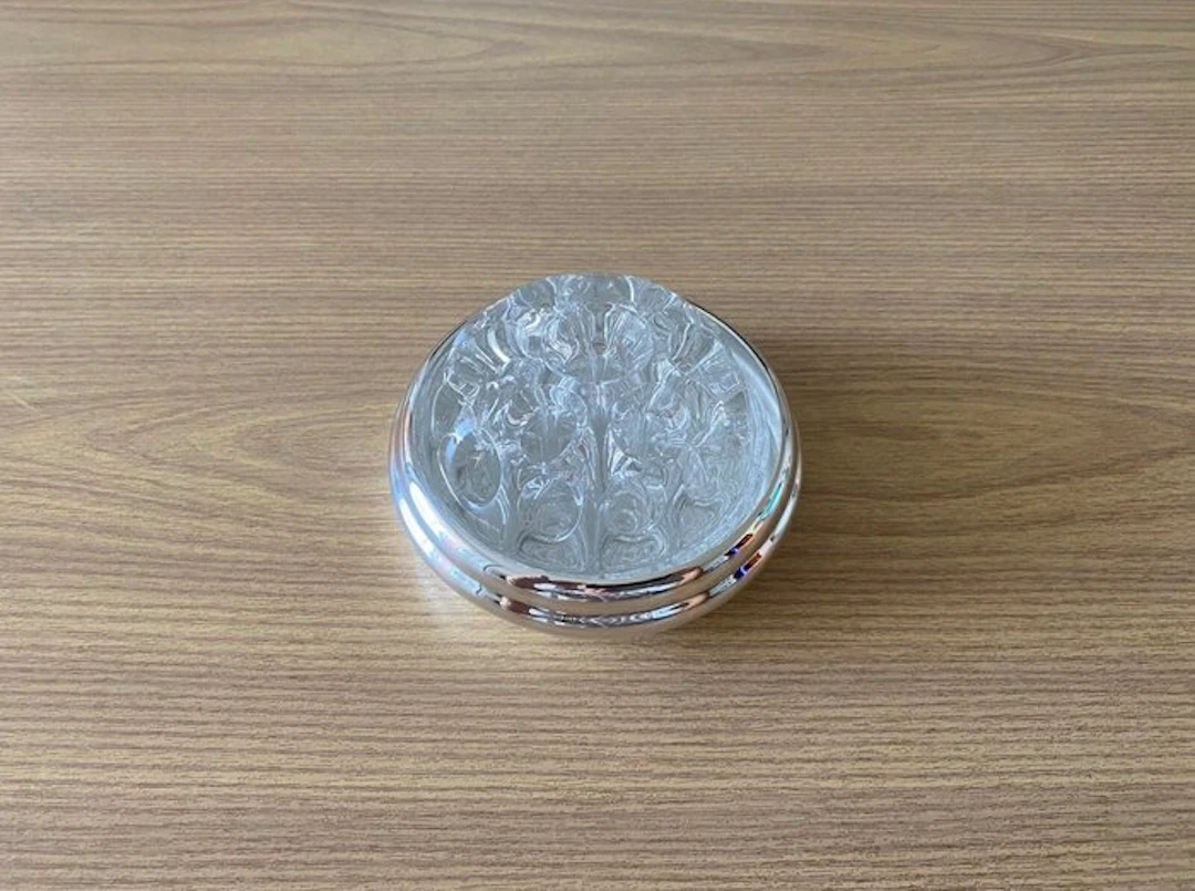 Christofle - Flower pot - Silverplated, Crystal