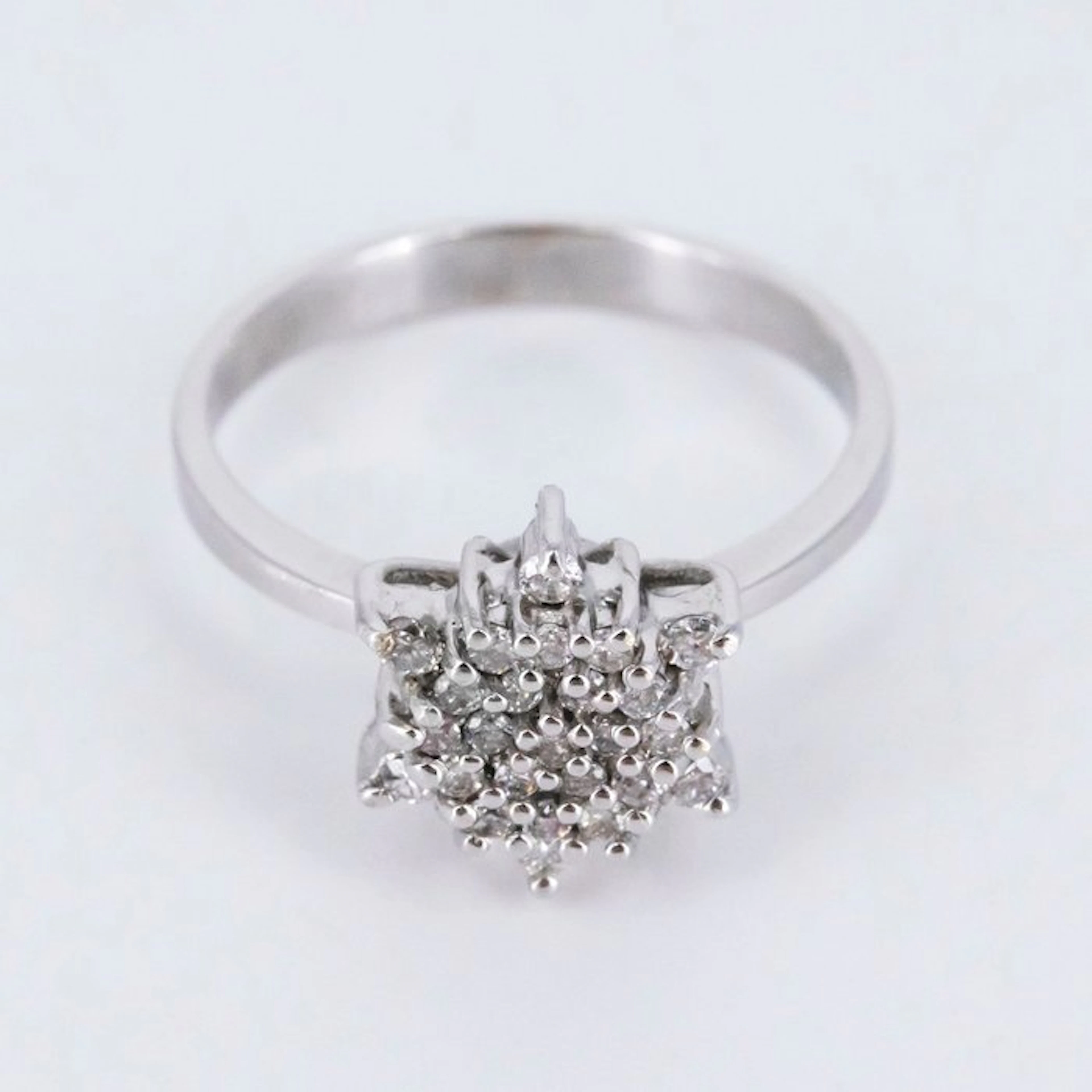 Ring - 18 kt. White gold - 0.38ct. tw. Diamond (Natural)