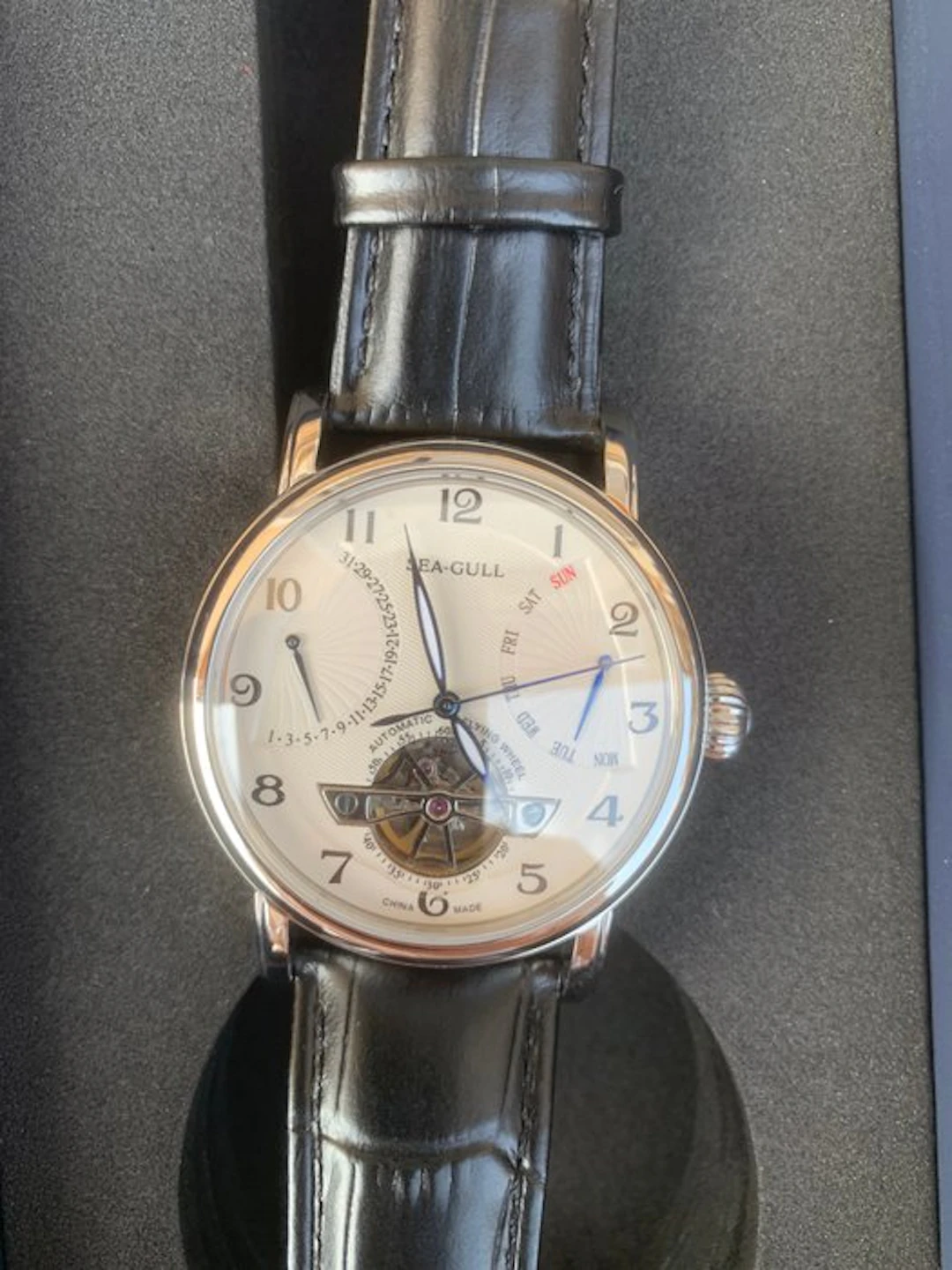 SEA-GULL - Flywheel Double Retrograde Mechanical Watch...