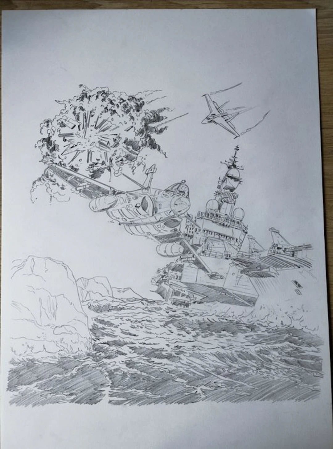 Olivier Jolivet - 1 Original drawing - team rafale...