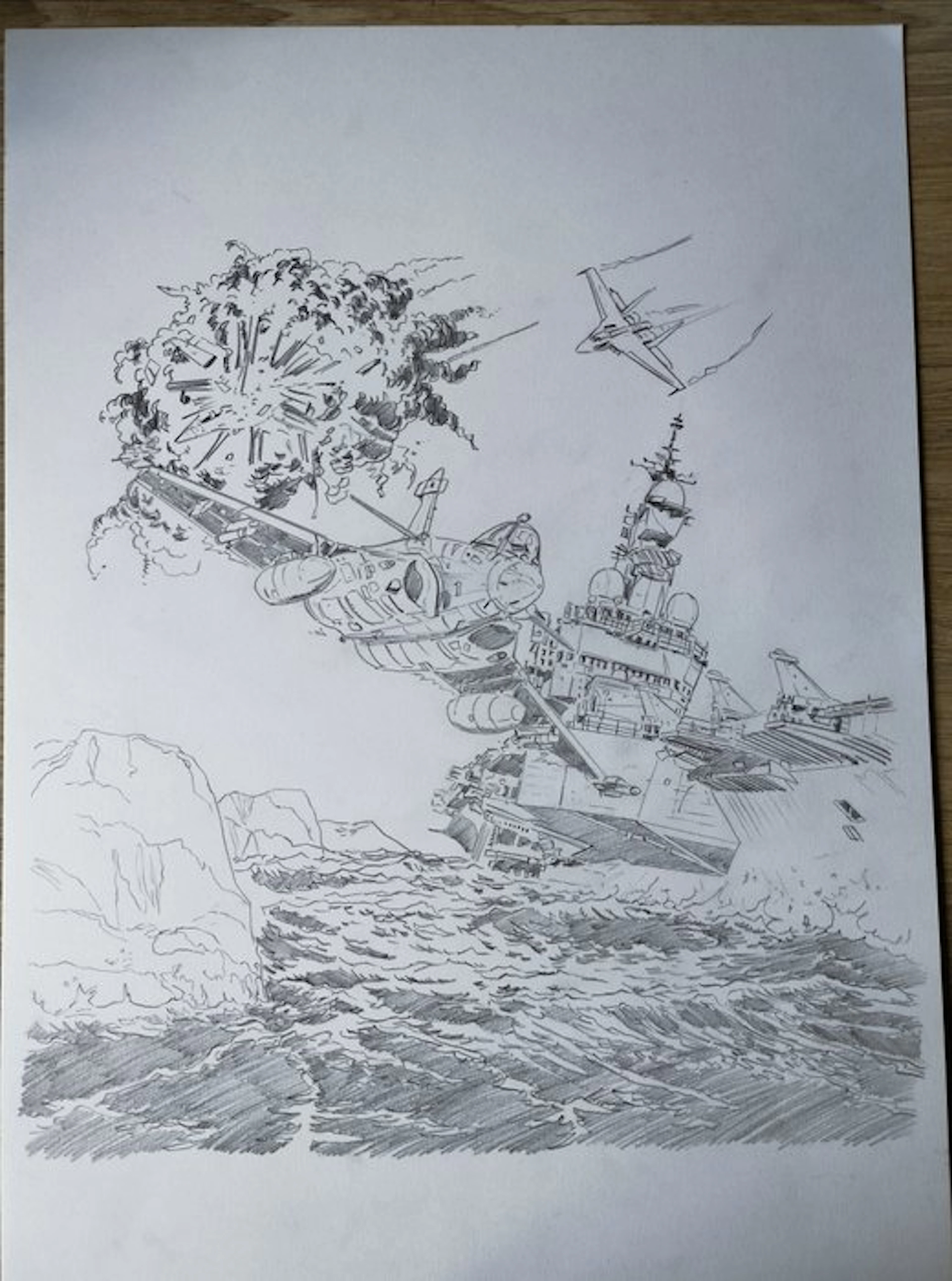 Olivier Jolivet - 1 Original drawing - team rafale...