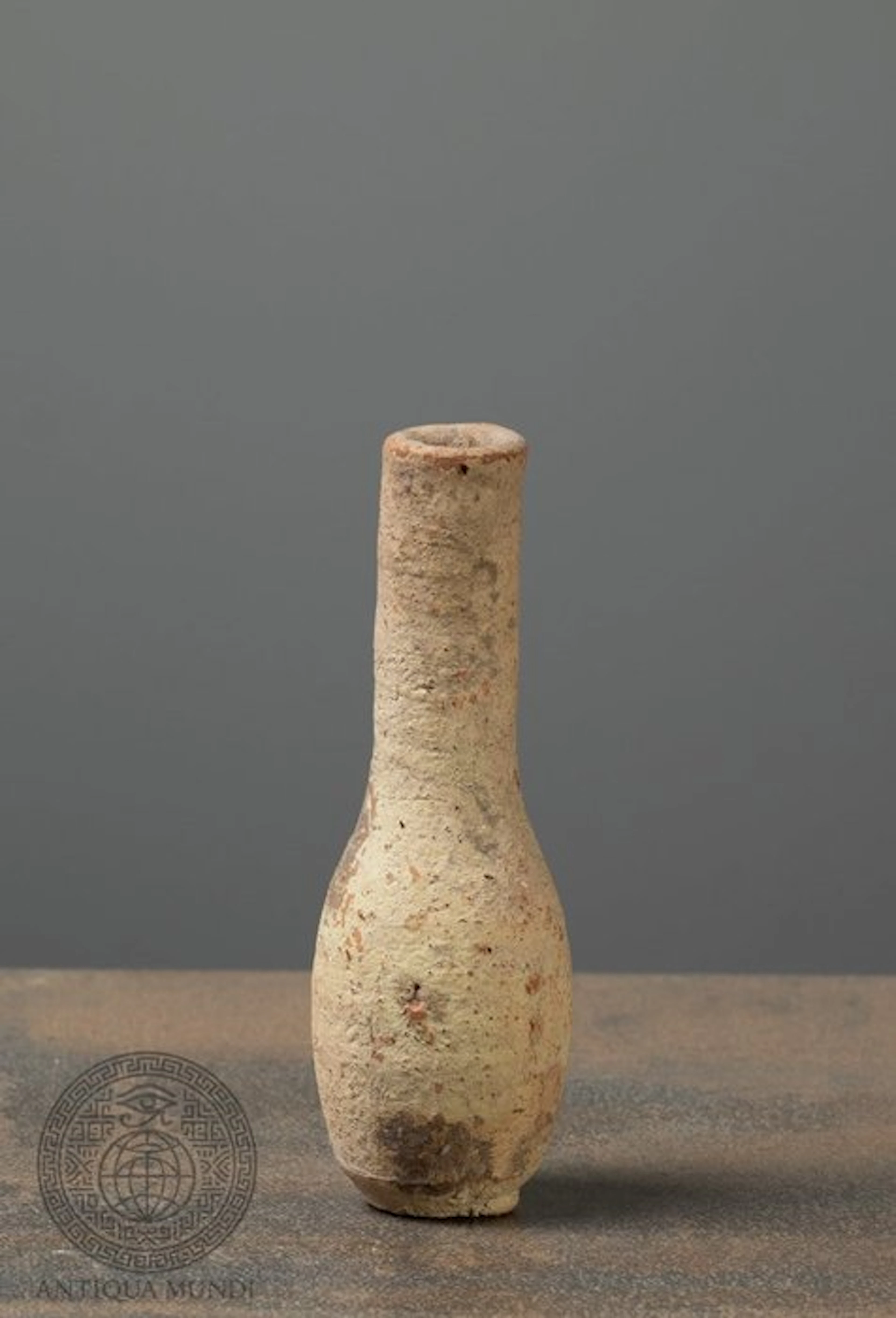 Ancient Greek, Hellenistic Unguentarium with Light-Coloured Slip - 10 cm