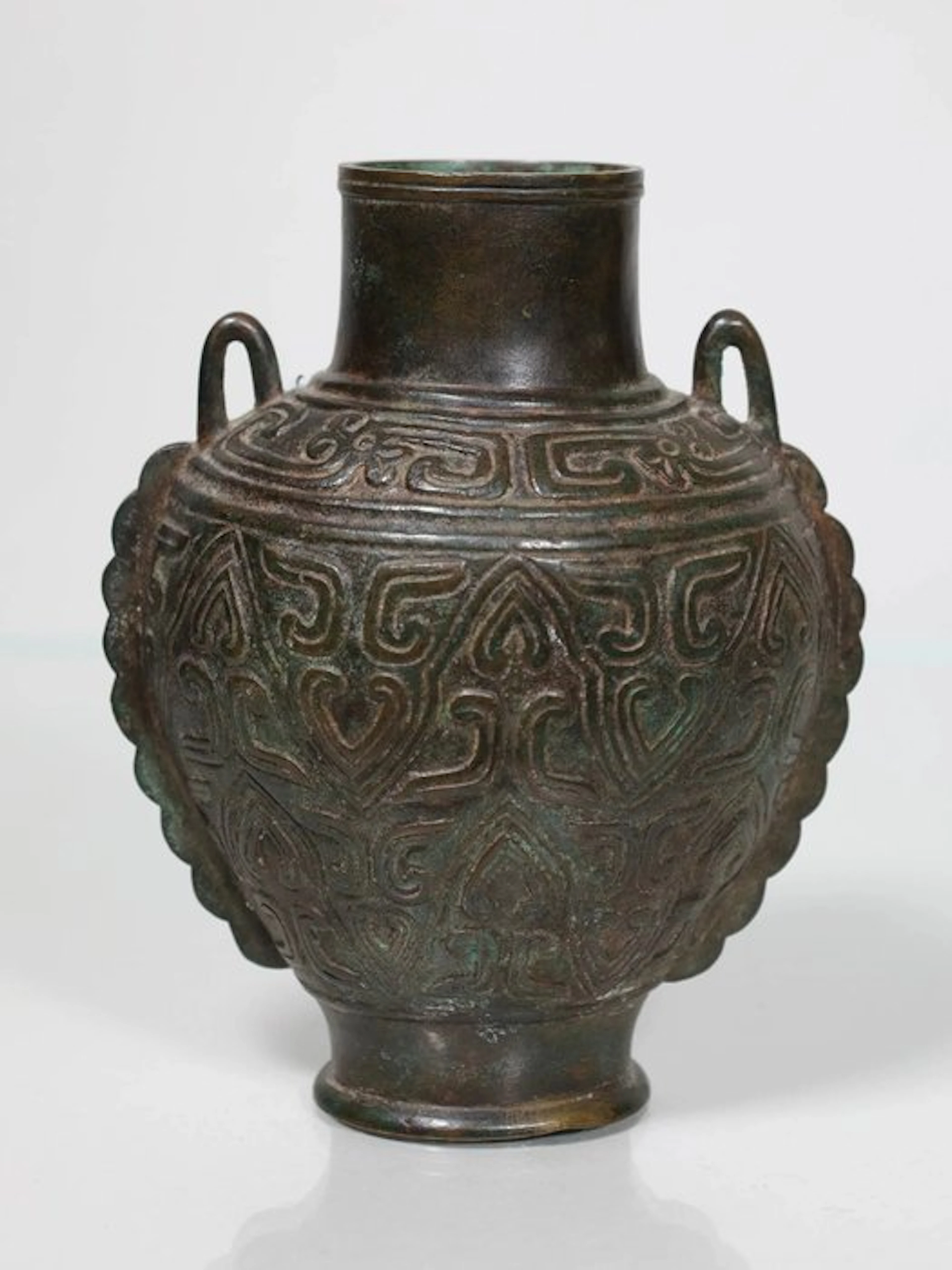 Ancient Chinese, Ming dynasty Bronze Vase - 13 cm