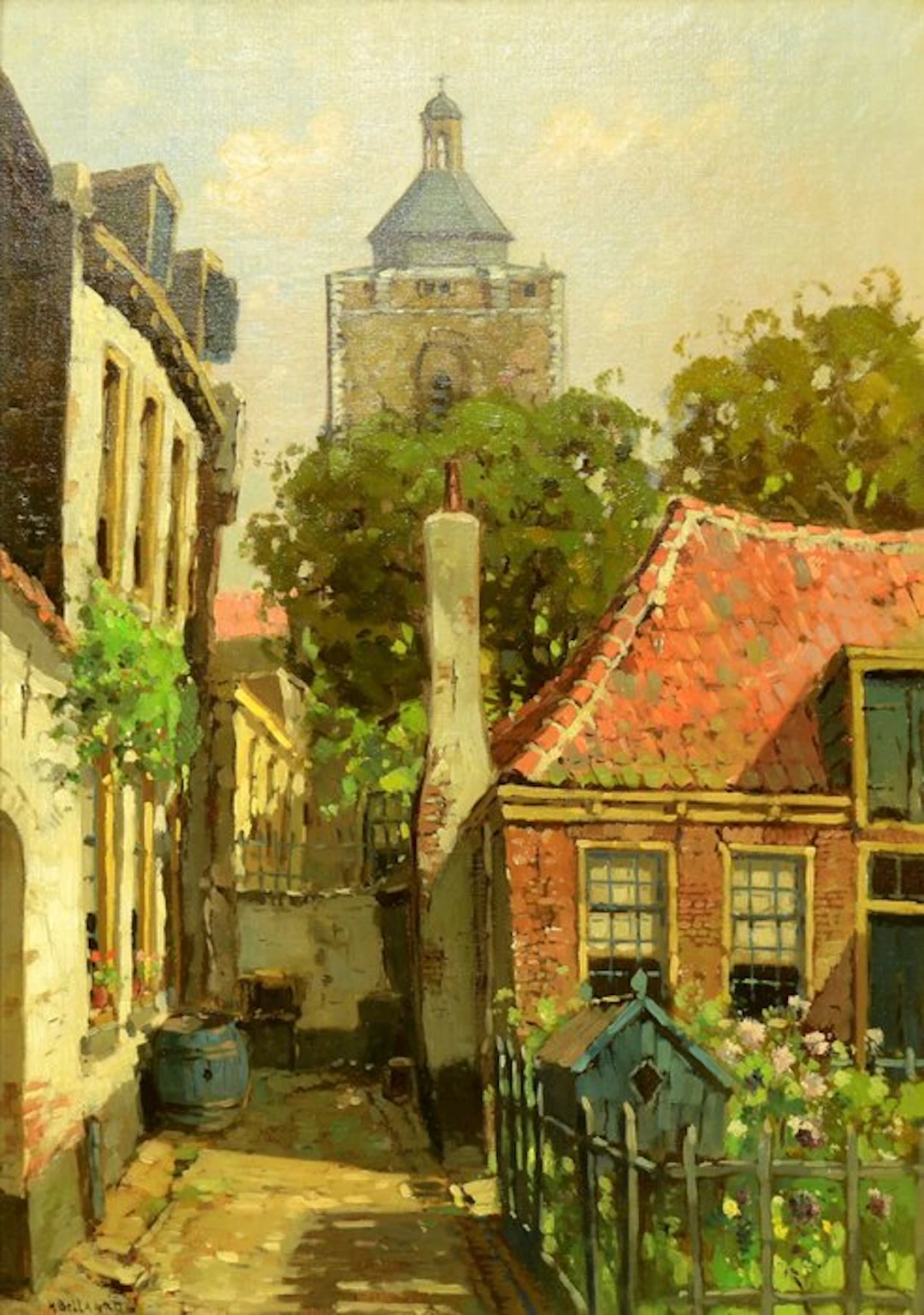 Hendrik Johannes Bellaard (1896-1975) - Oud Stadsgezicht...