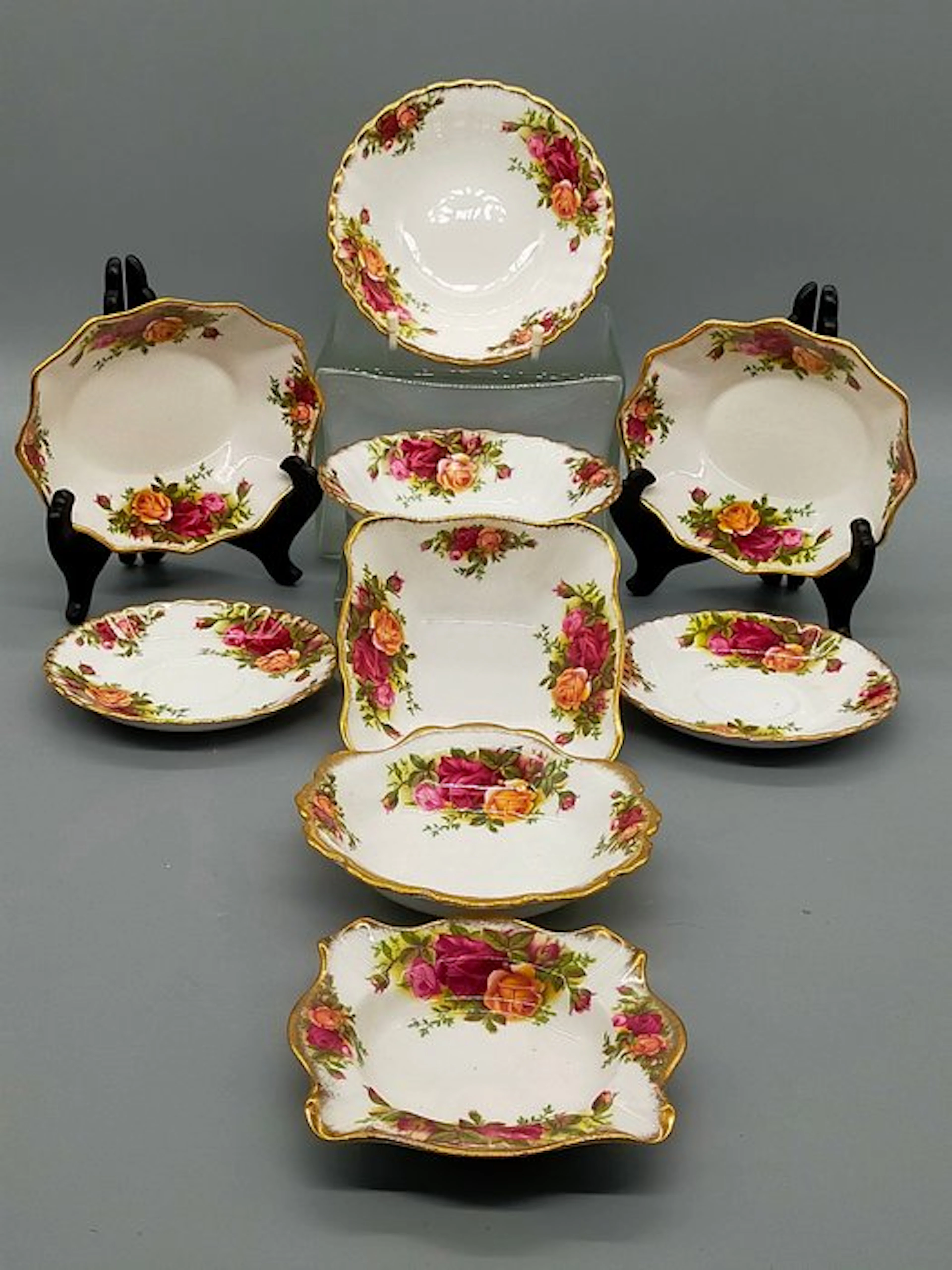 Dinner set - Royal Albert Old Country Roses Porzellan Schalen Set - Porcelain