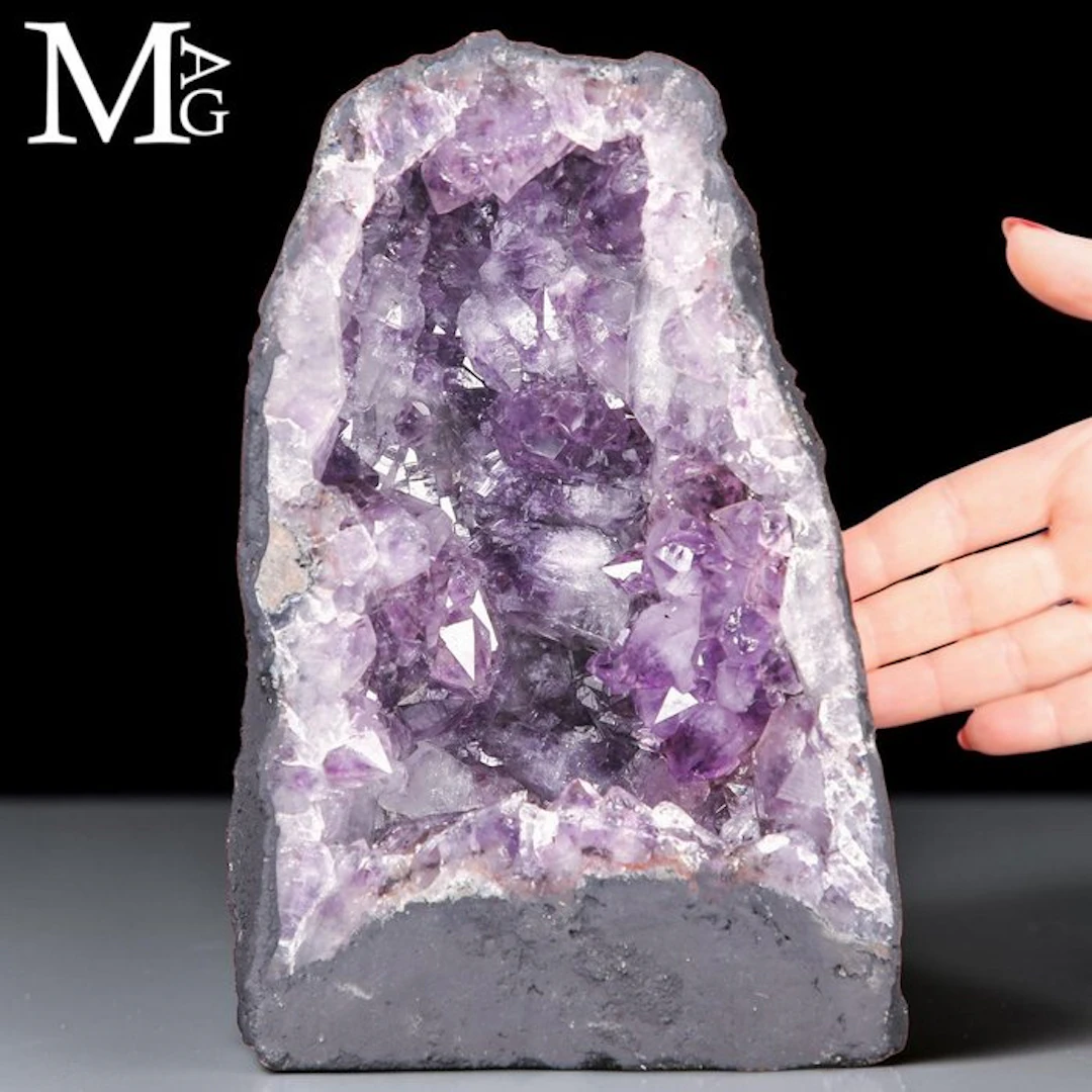 Wonderful Brazilian Amethyst Geode - Cathedral Habit...