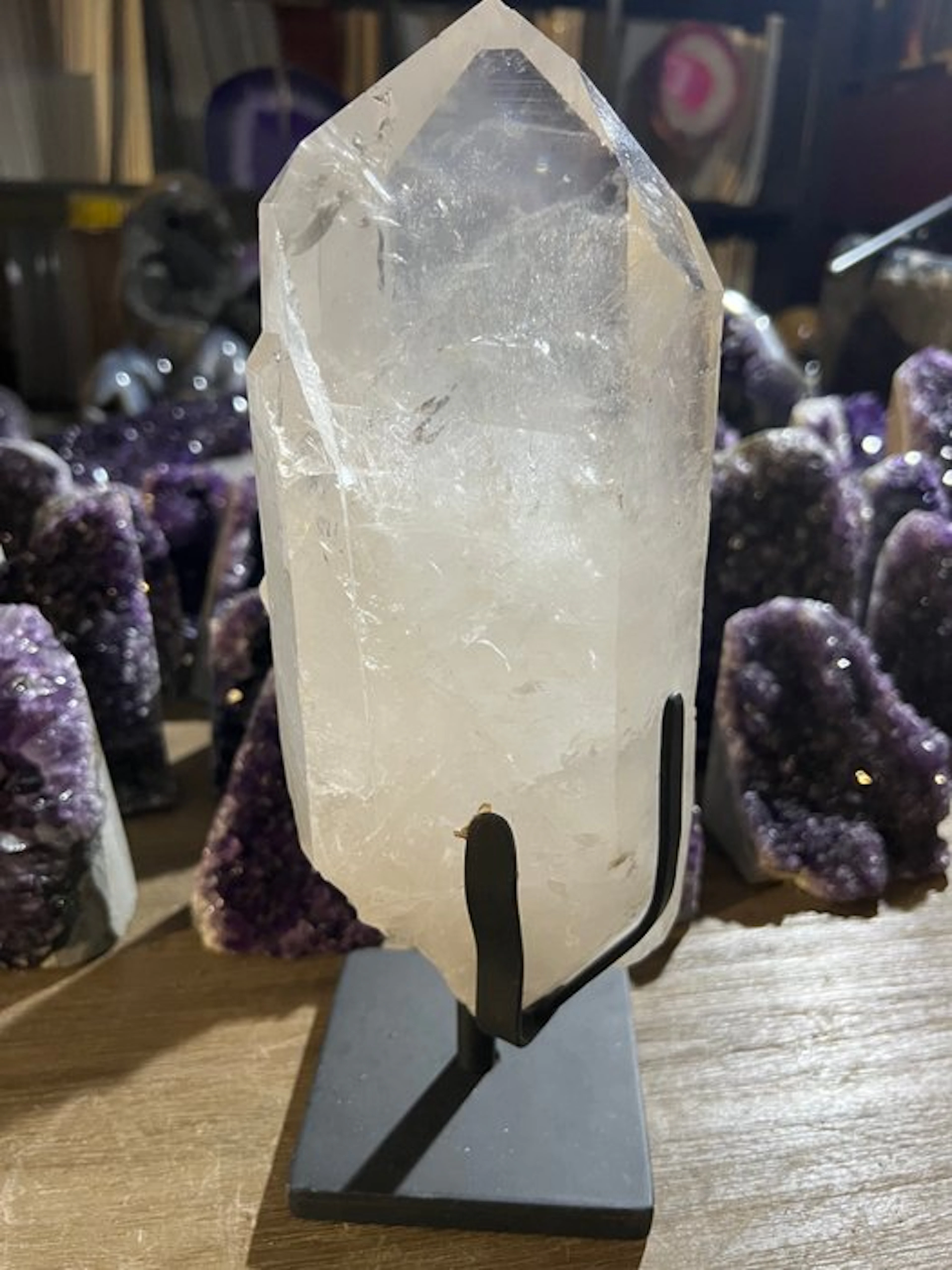 Rock crystal Crystal point - Height: 30 cm - Width: 12 cm- 3.8 kg - (1)
