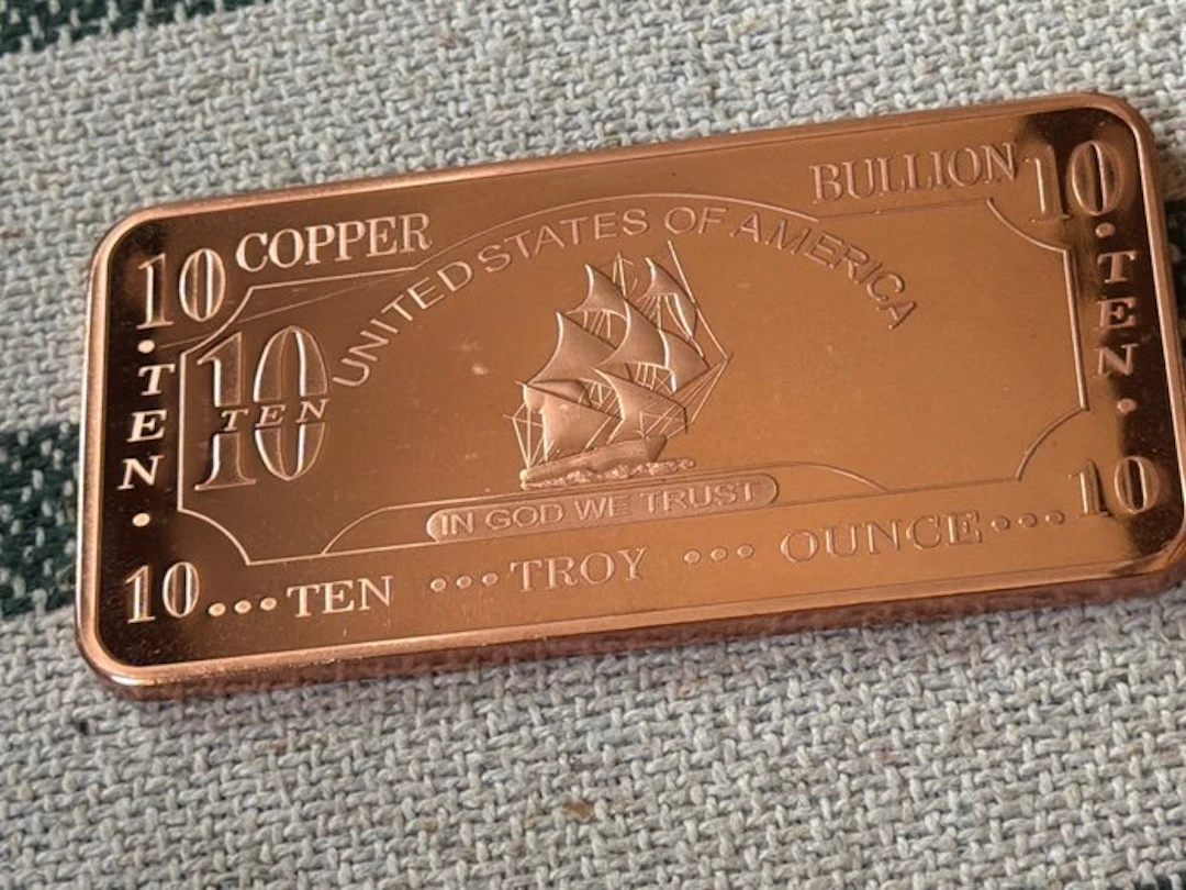 World. 10 oz America Ship - 999 Kupfer (No reserve price)