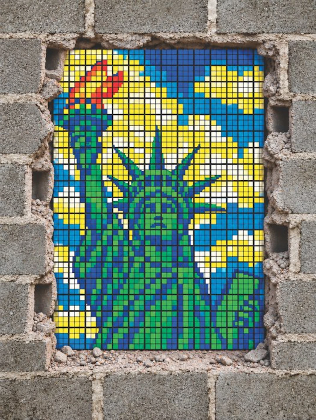POPLEA - POPLEA FAIT LE MUR - "Statué de la liberté"