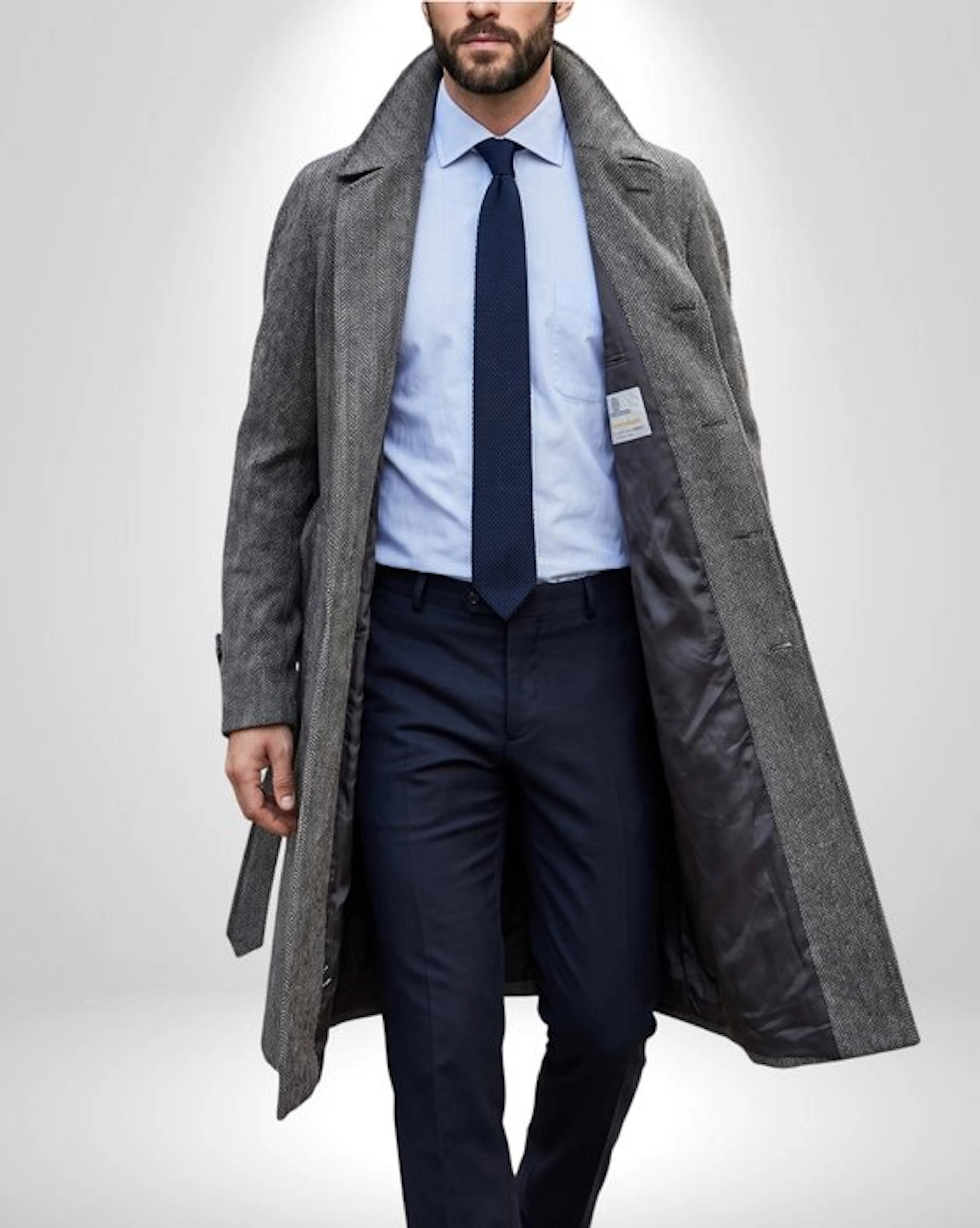 AQUASCUTUM Premium Collection Trench Exclusive Classic Senior Pure Wool Coat Tg